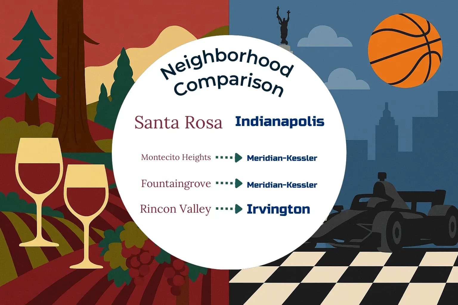 Santa Rosa vs Indianapolis Neighborhood Comparison