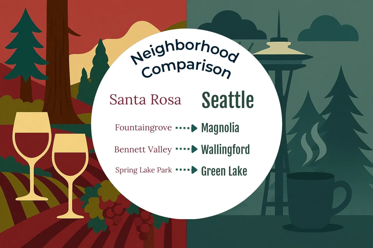 Santa Rosa vs Seattle Neighborhood Comparison