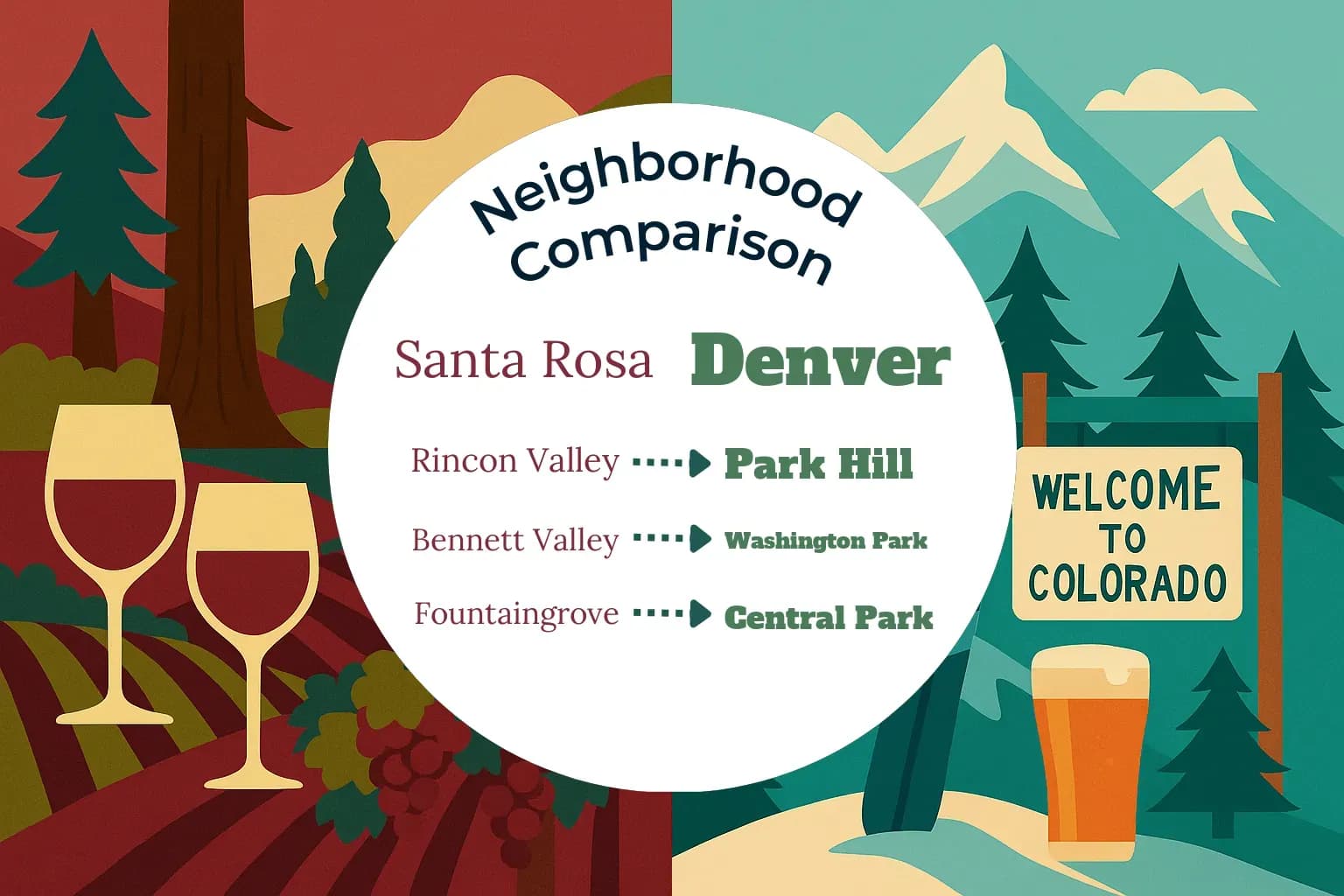 Santa Rosa vs Denver Neighborhood Comparison