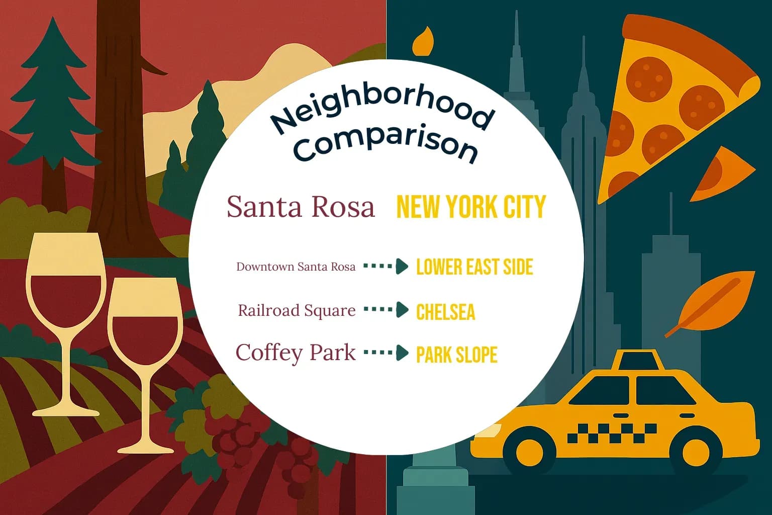 Santa Rosa vs New York City Neighborhood Comparison