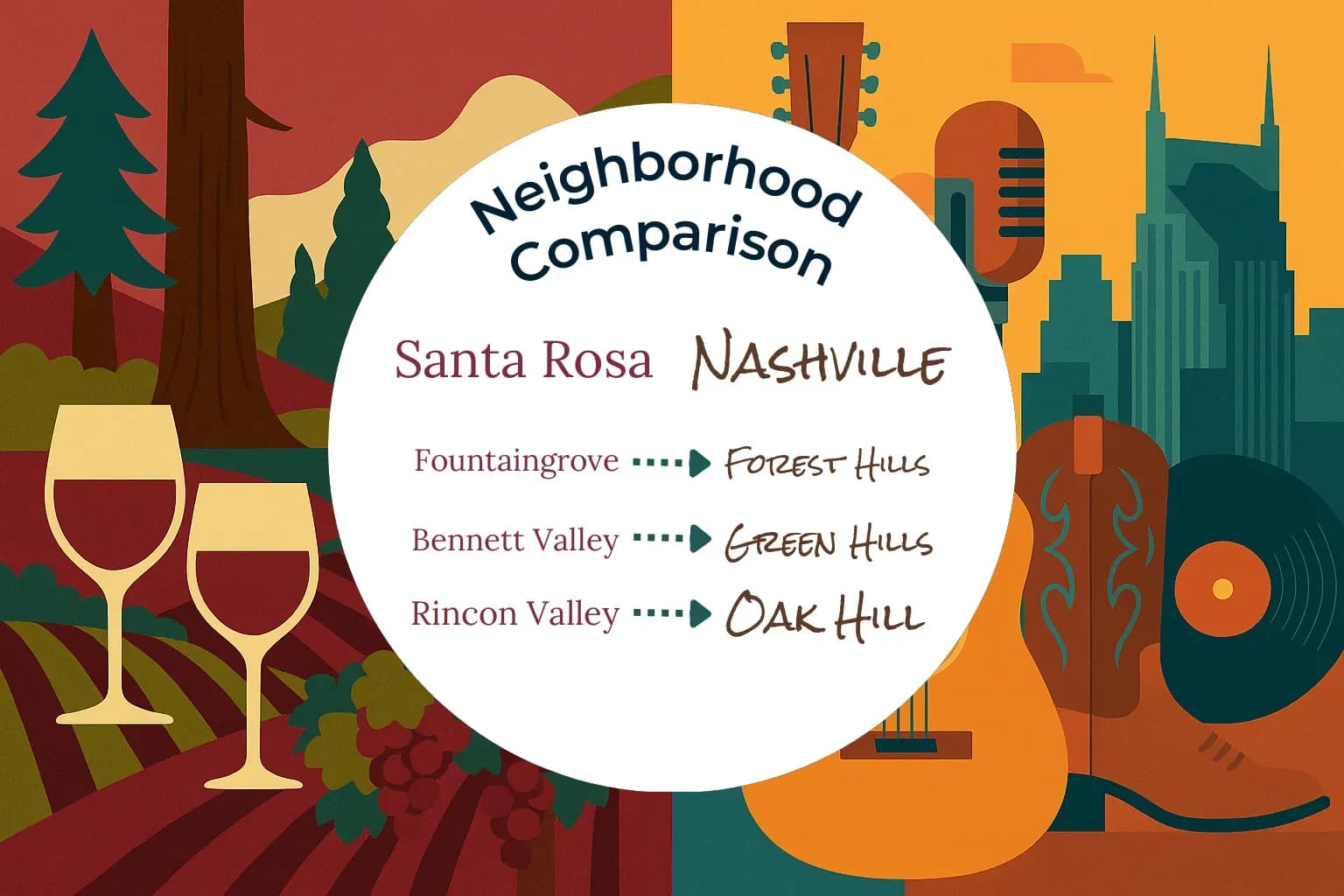 Santa Rosa vs Nashville Neighborhood Comparison