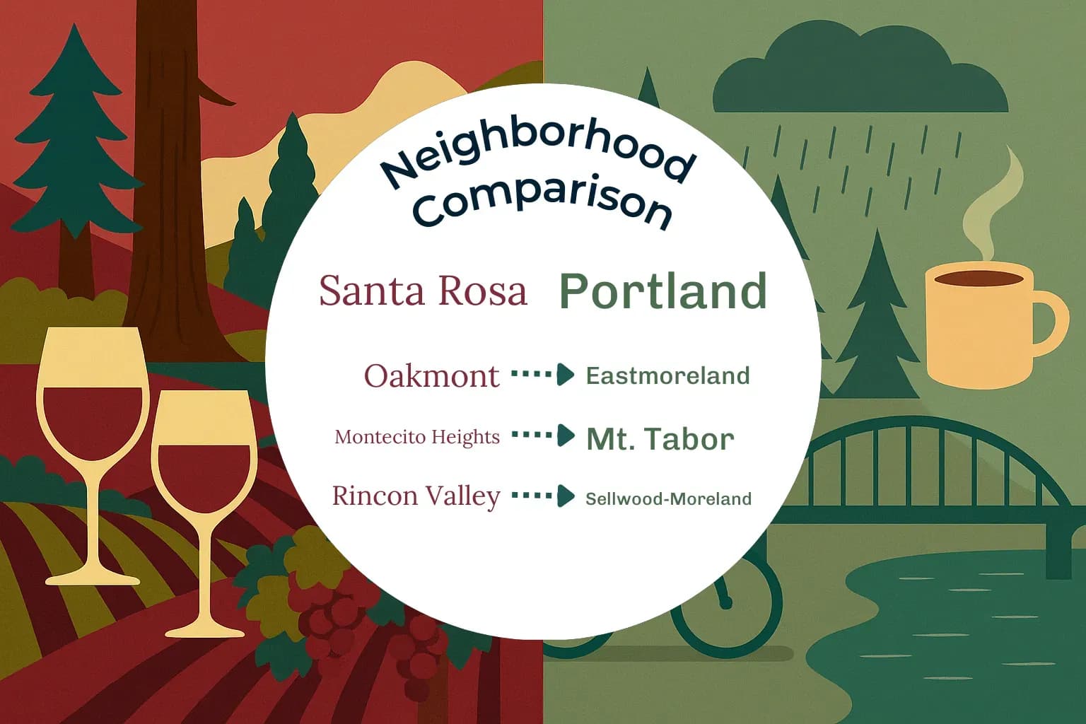Santa Rosa vs Portland Neighborhood Comparison