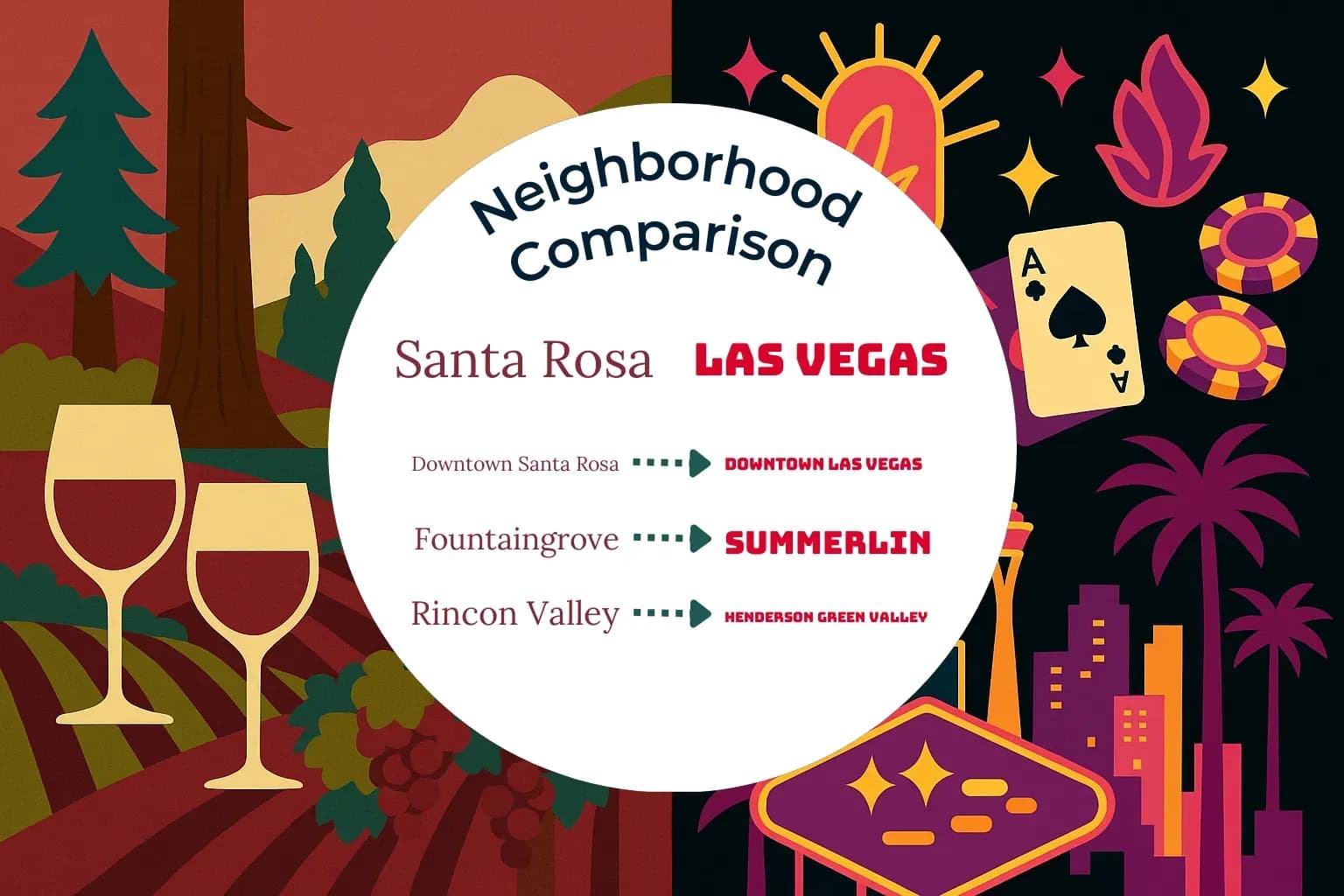 Santa Rosa vs Las Vegas Neighborhood Comparison