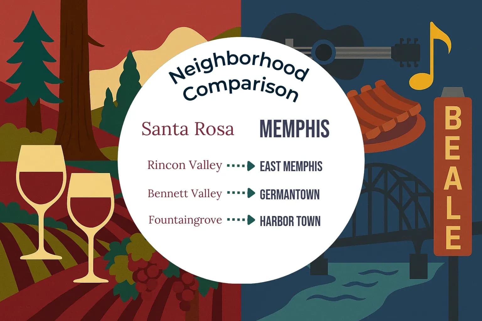 Santa Rosa vs Memphis Neighborhood Comparison