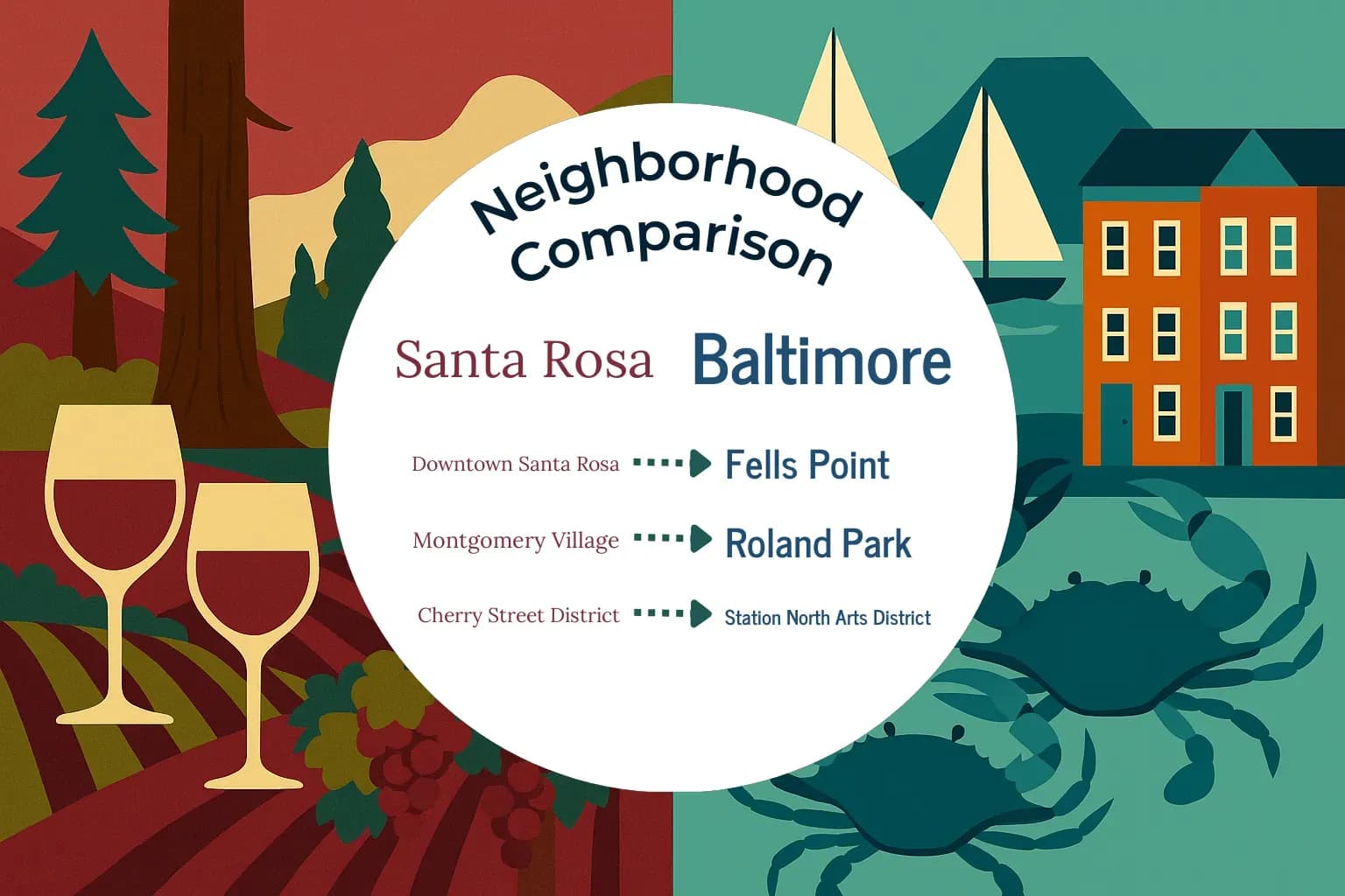 Santa Rosa vs Baltimore Neighborhood Comparison