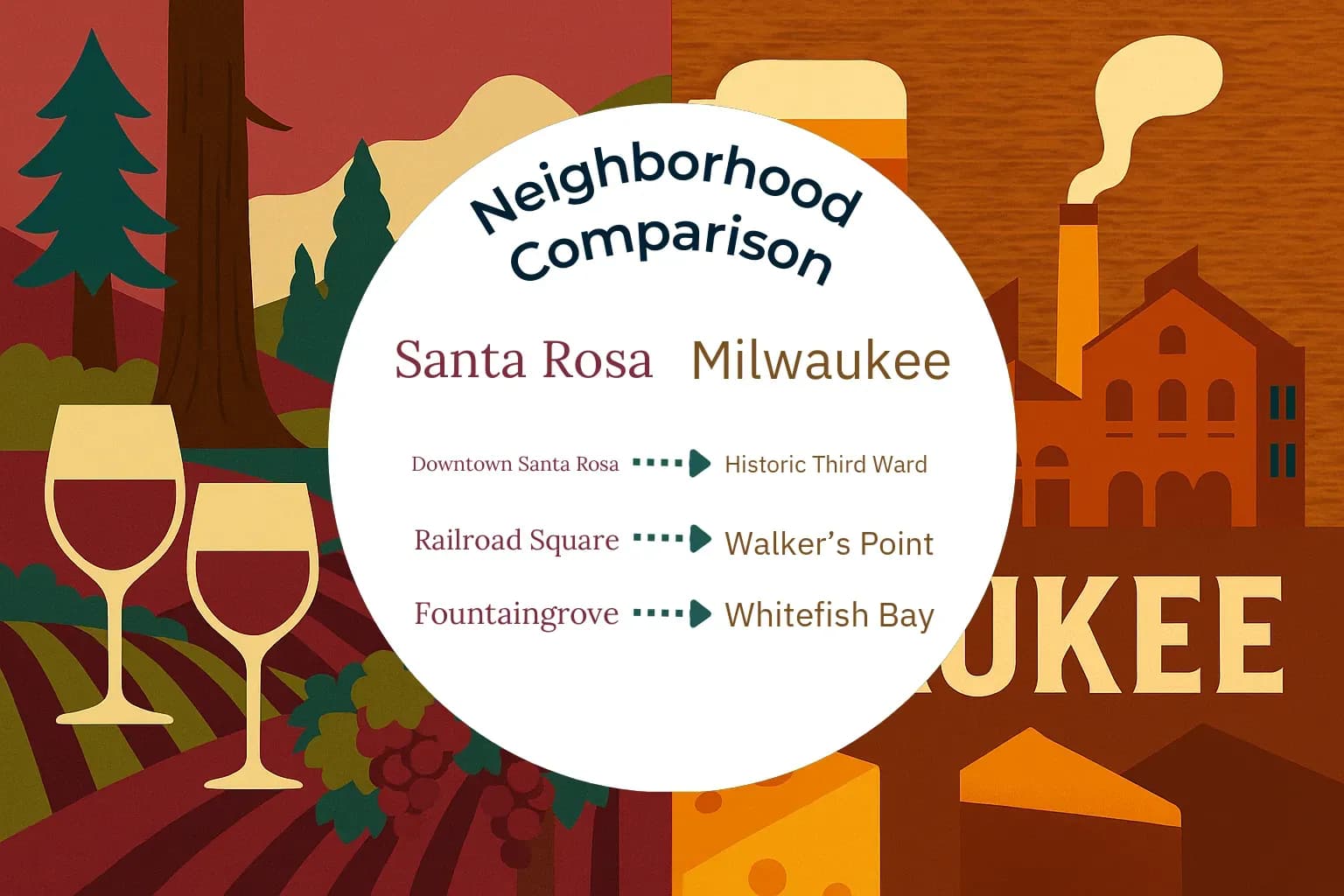 Santa Rosa vs Milwaukee Neighborhood Comparison