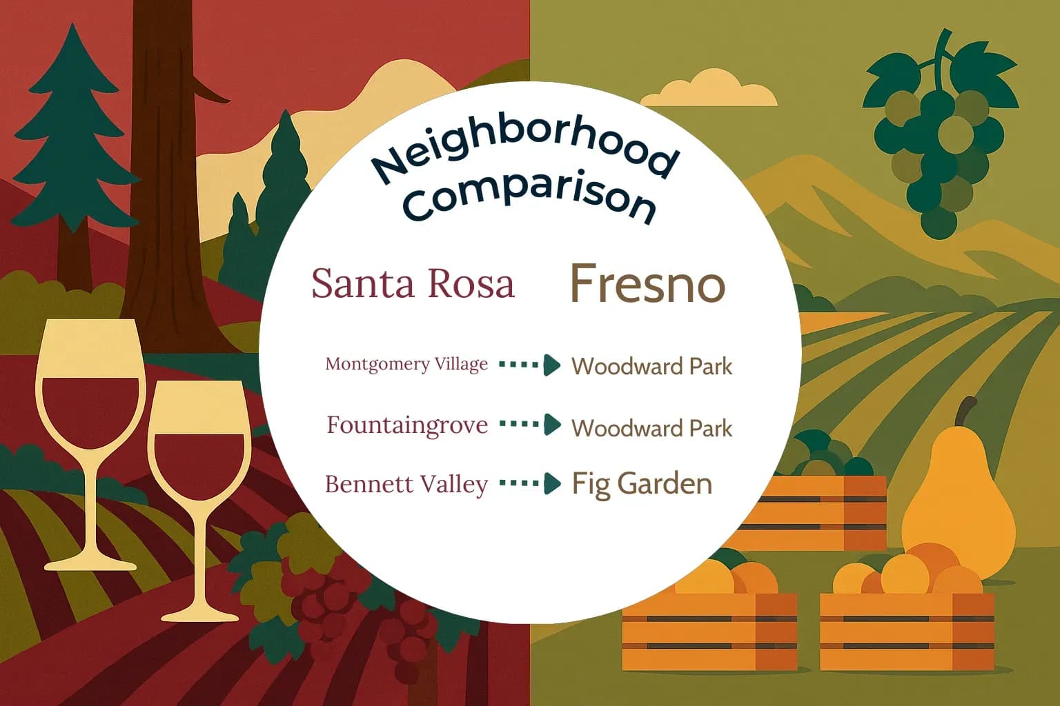 Santa Rosa vs Fresno Neighborhood Comparison