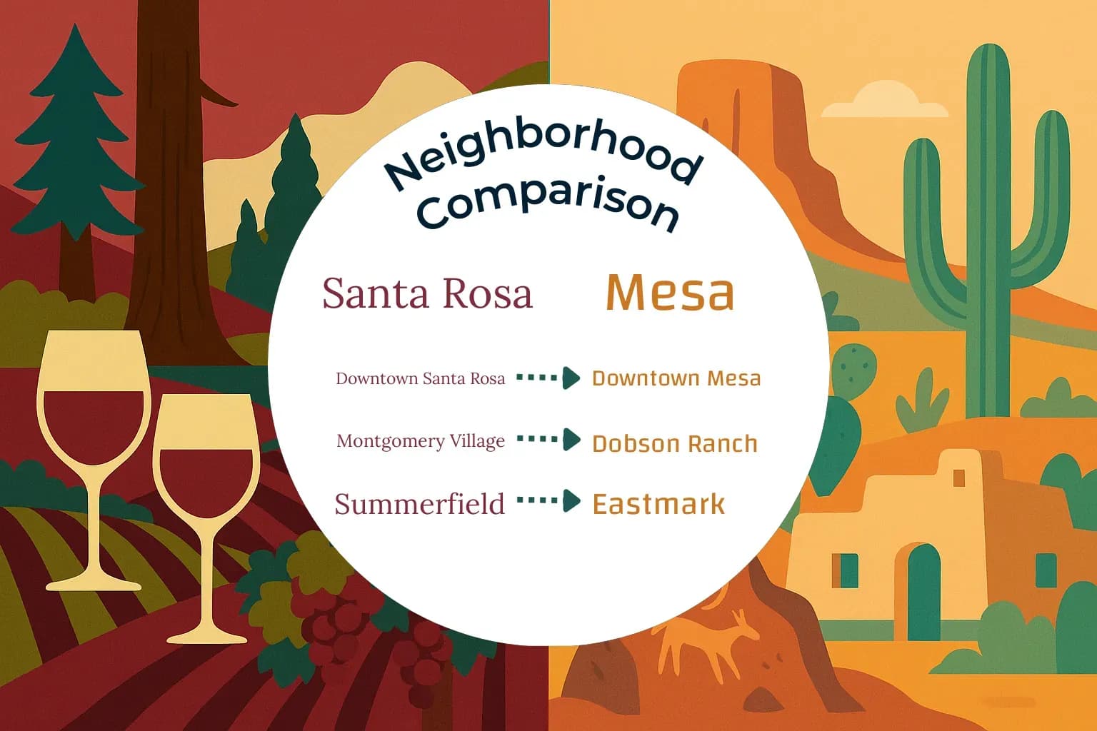 Santa Rosa vs Mesa Neighborhood Comparison