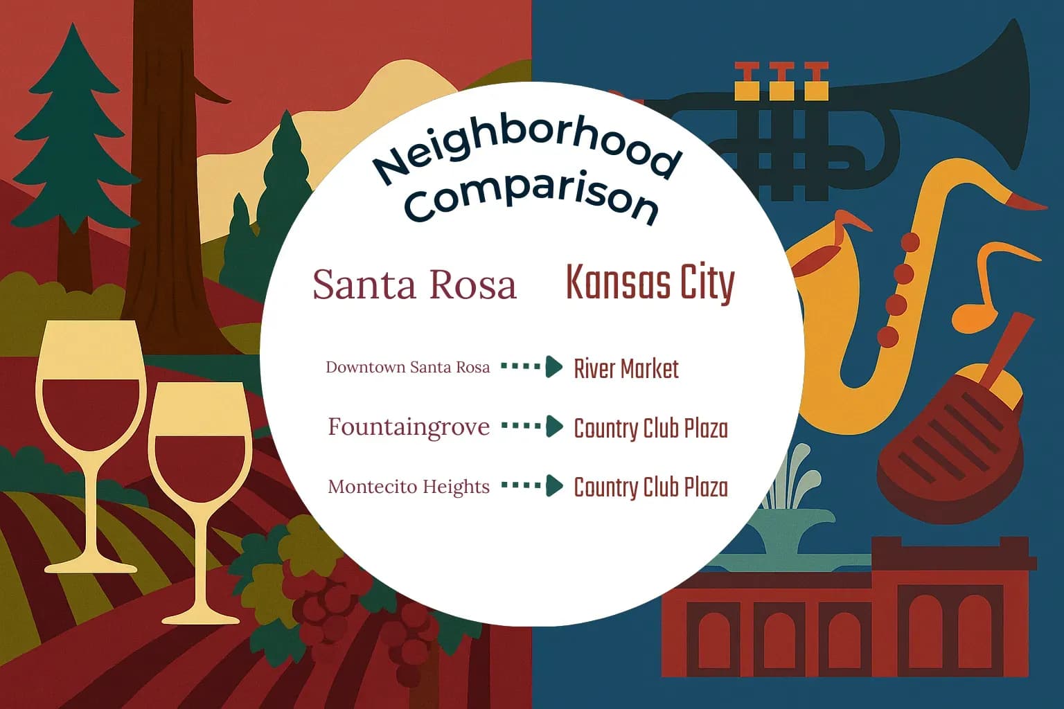 Santa Rosa vs Kansas City Neighborhood Comparison