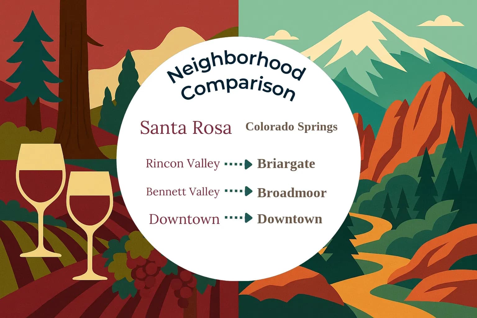 Santa Rosa vs Colorado Springs Neighborhood Comparison