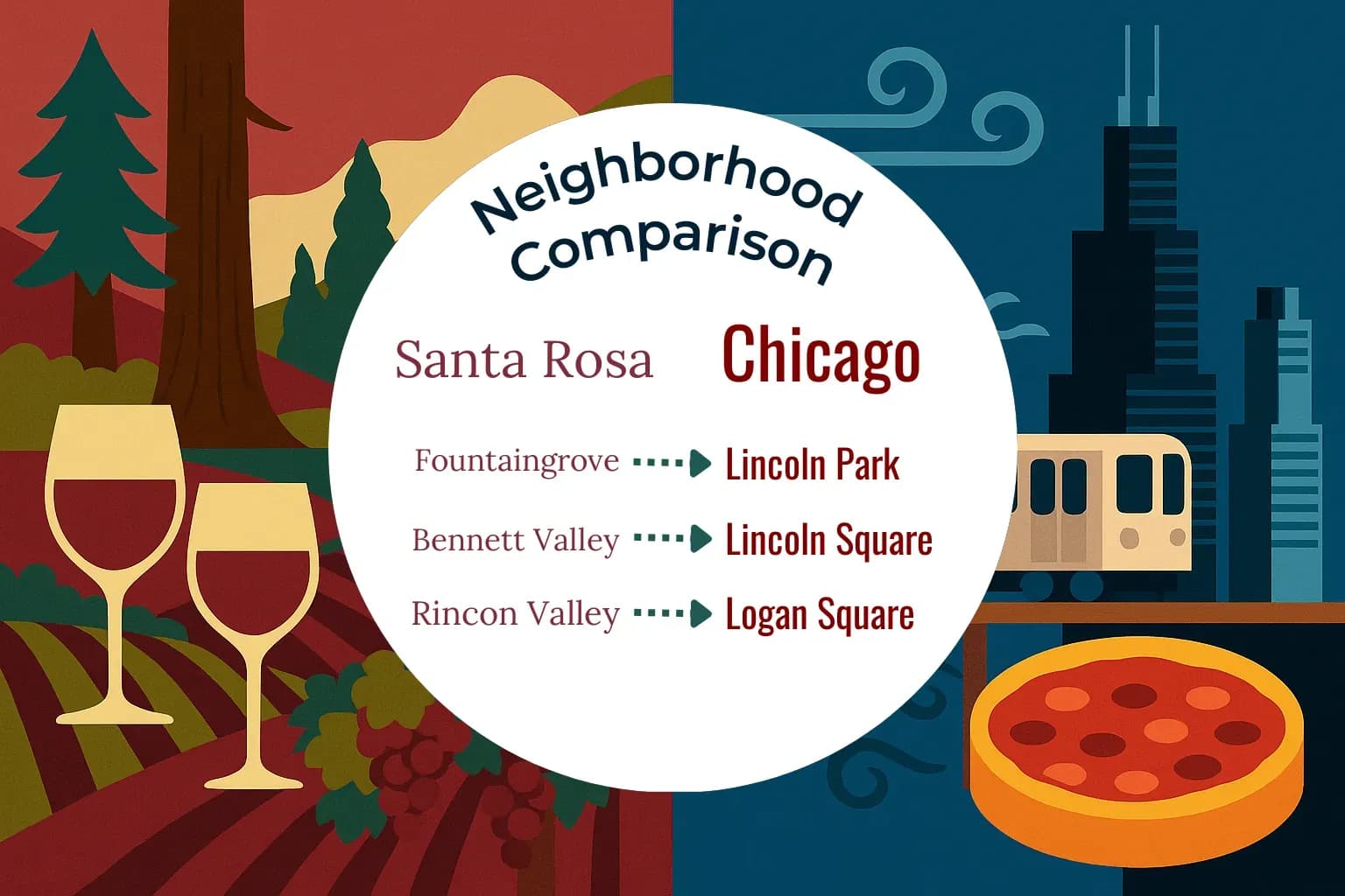 Santa Rosa vs Chicago Neighborhood Comparison