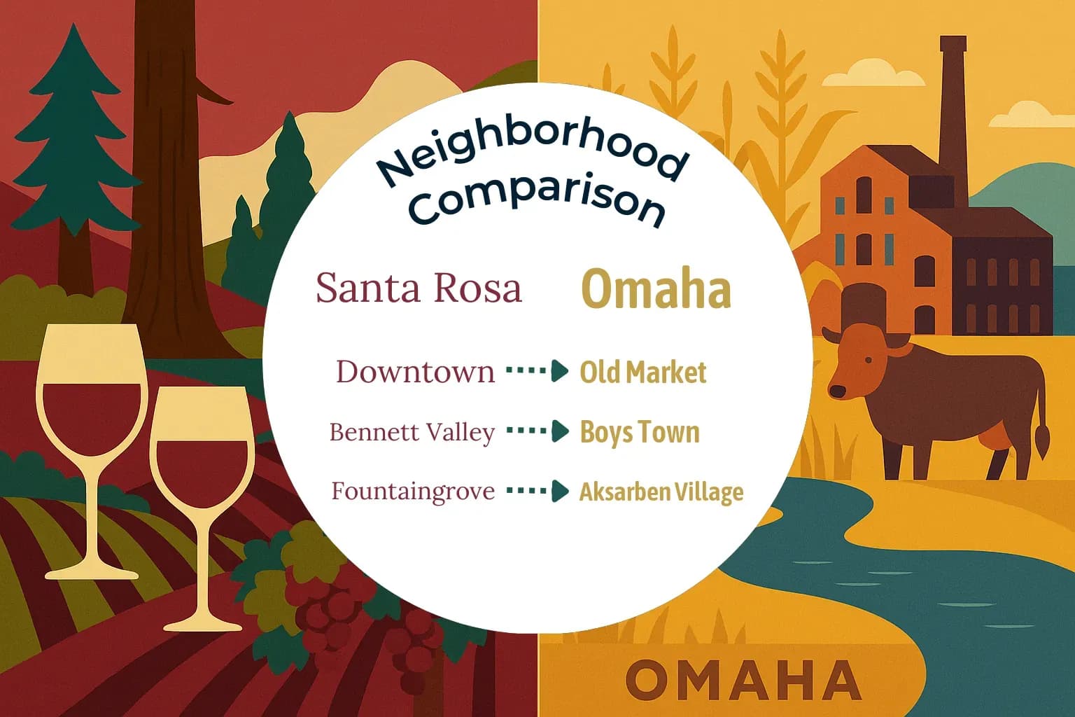 Santa Rosa vs Omaha Neighborhood Comparison