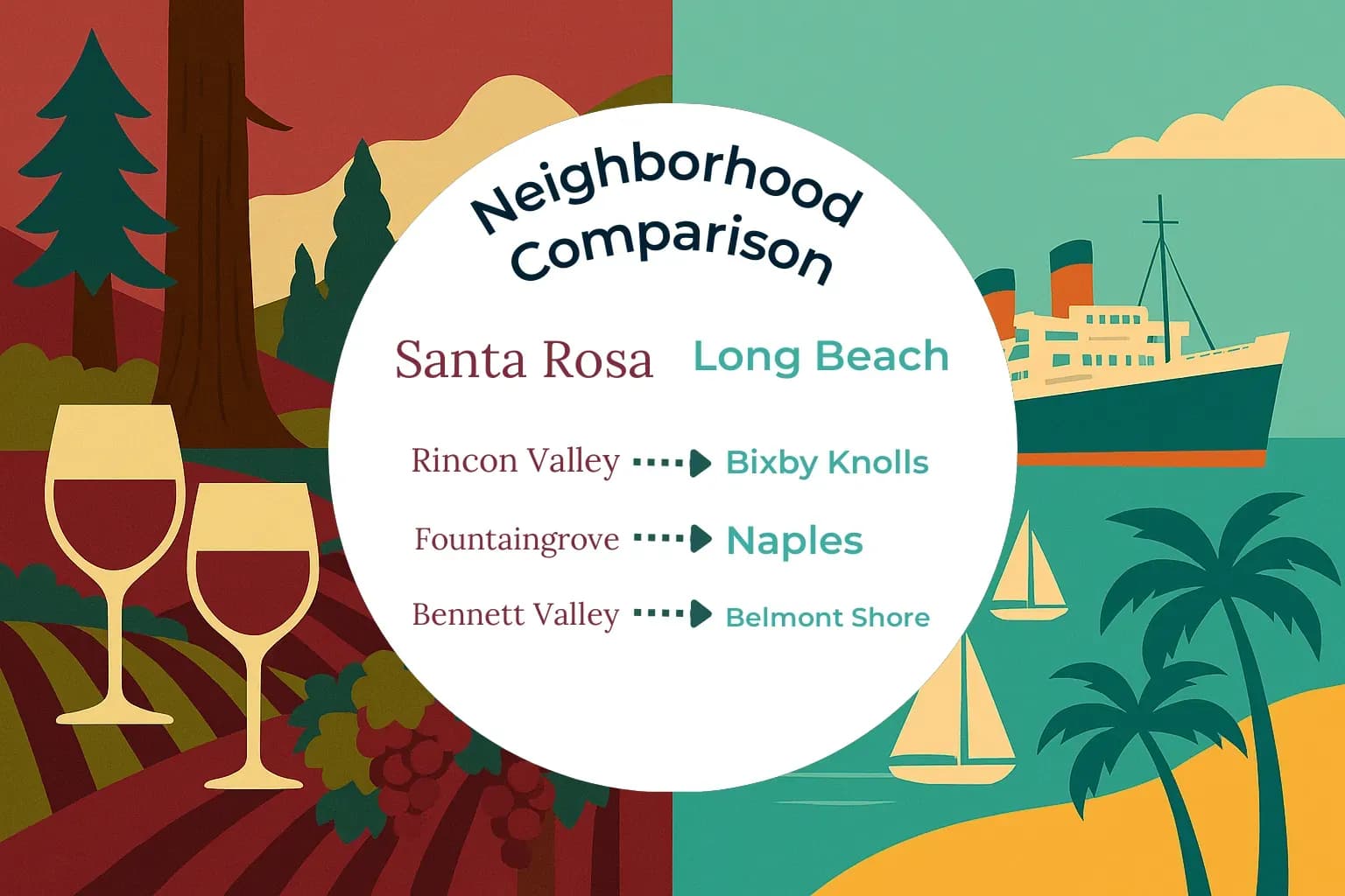 Santa Rosa vs Long Beach Neighborhood Comparison