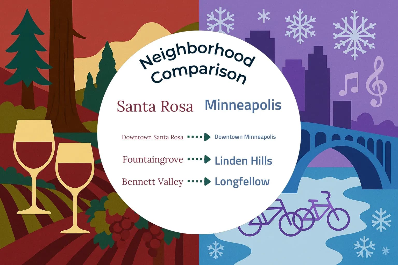 Santa Rosa vs Minneapolis Neighborhood Comparison