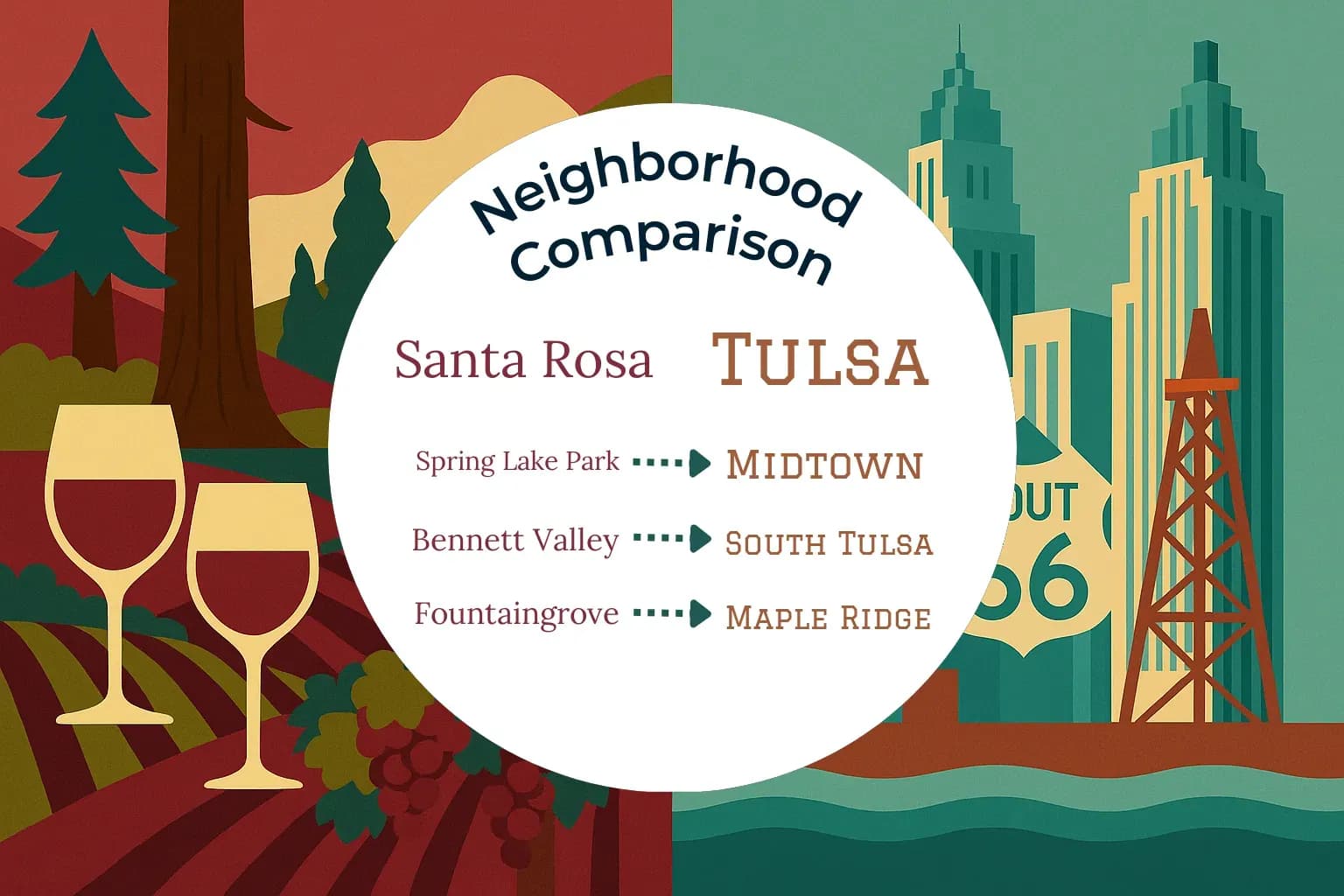 Santa Rosa vs Tulsa Neighborhood Comparison
