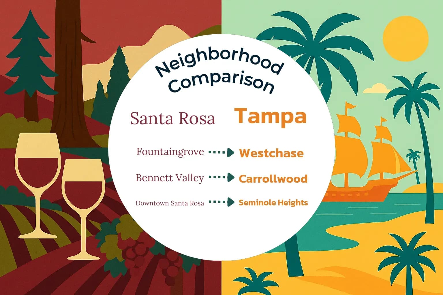 Santa Rosa vs Tampa Neighborhood Comparison