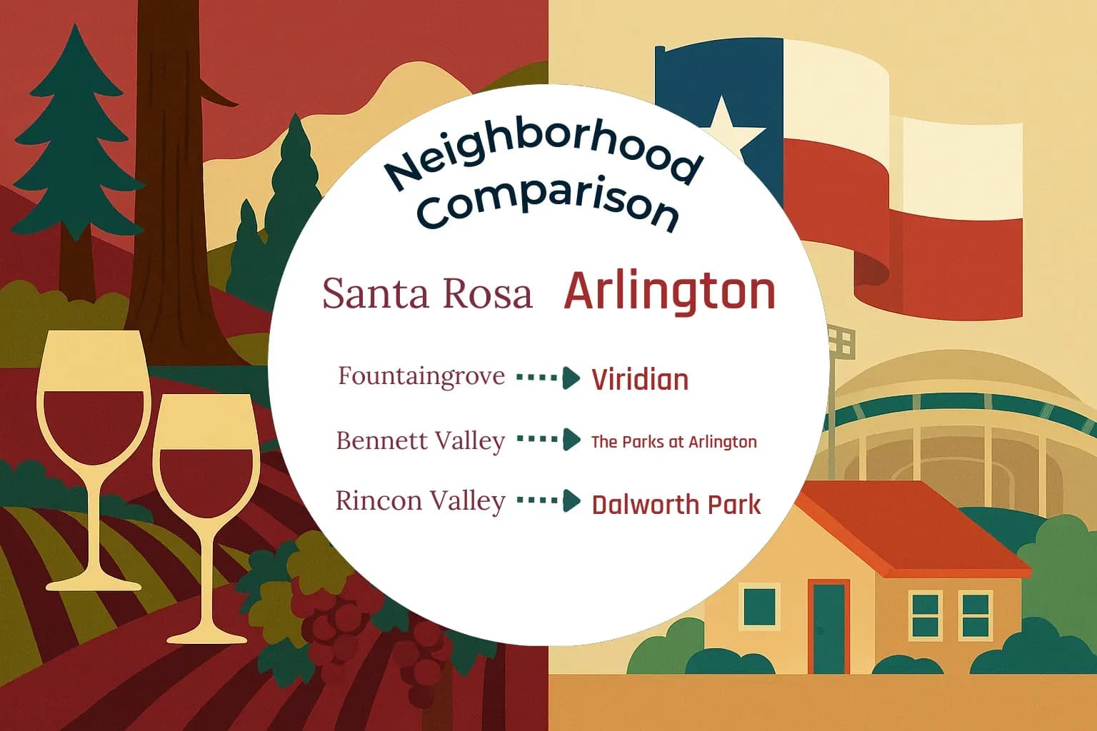 Santa Rosa vs Arlington Neighborhood Comparison