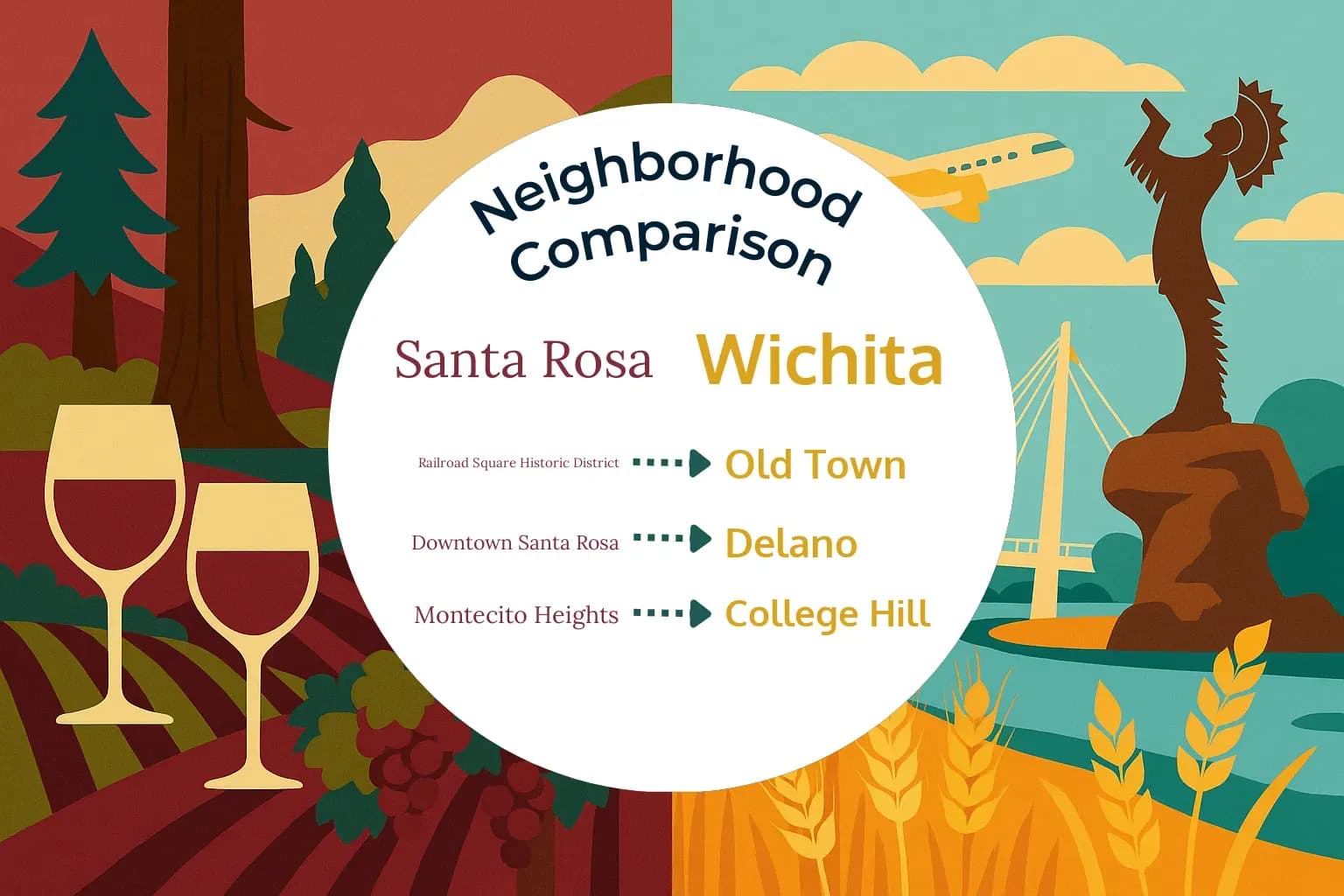 Santa Rosa vs Wichita Neighborhood Comparison