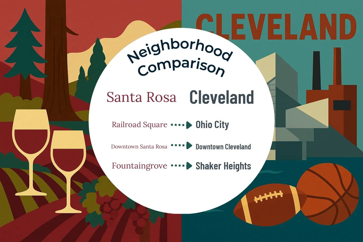 Santa Rosa vs Cleveland Neighborhood Comparison