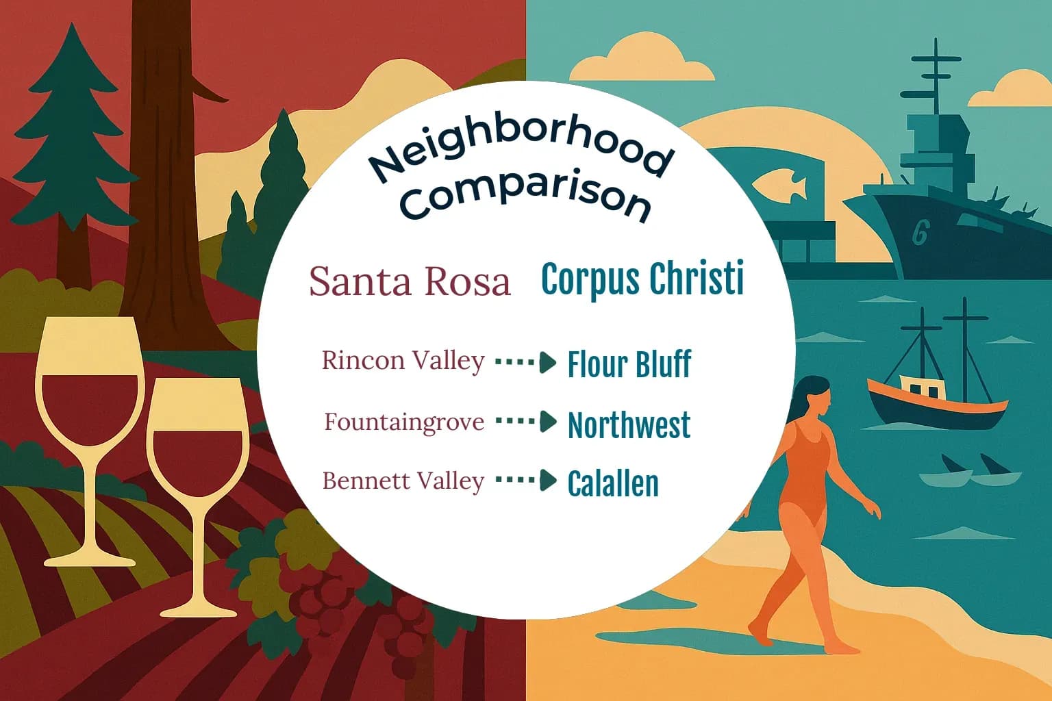 Santa Rosa vs Corpus Christi Neighborhood Comparison