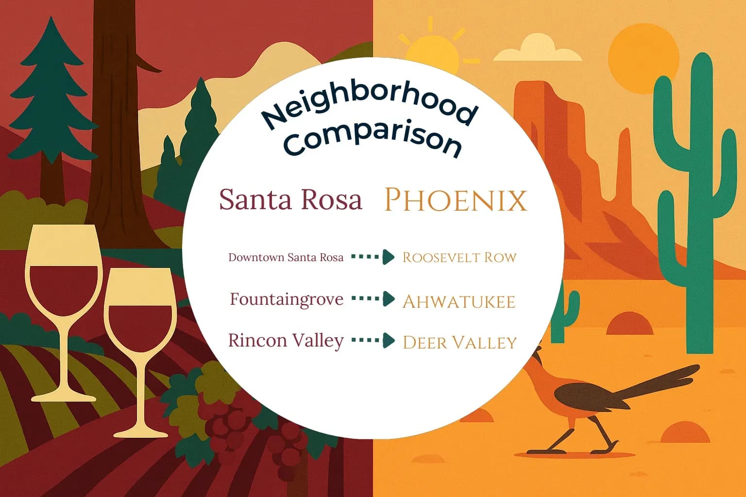 Santa Rosa vs Phoenix Neighborhood Comparison