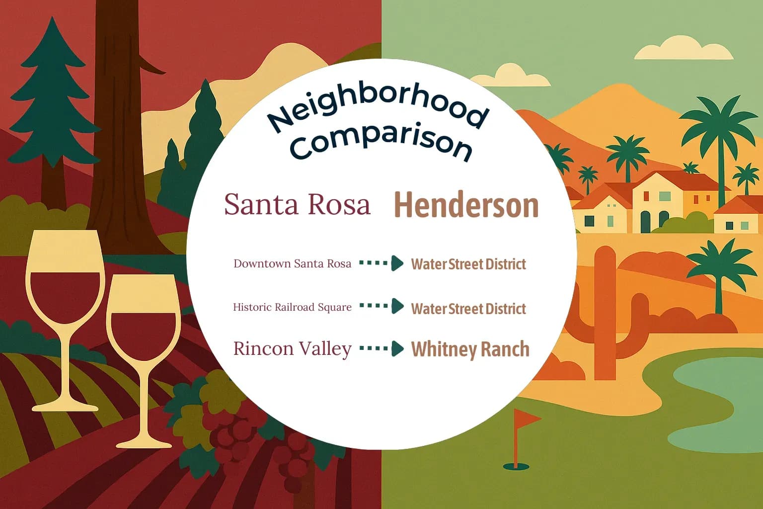 Santa Rosa vs Henderson Neighborhood Comparison