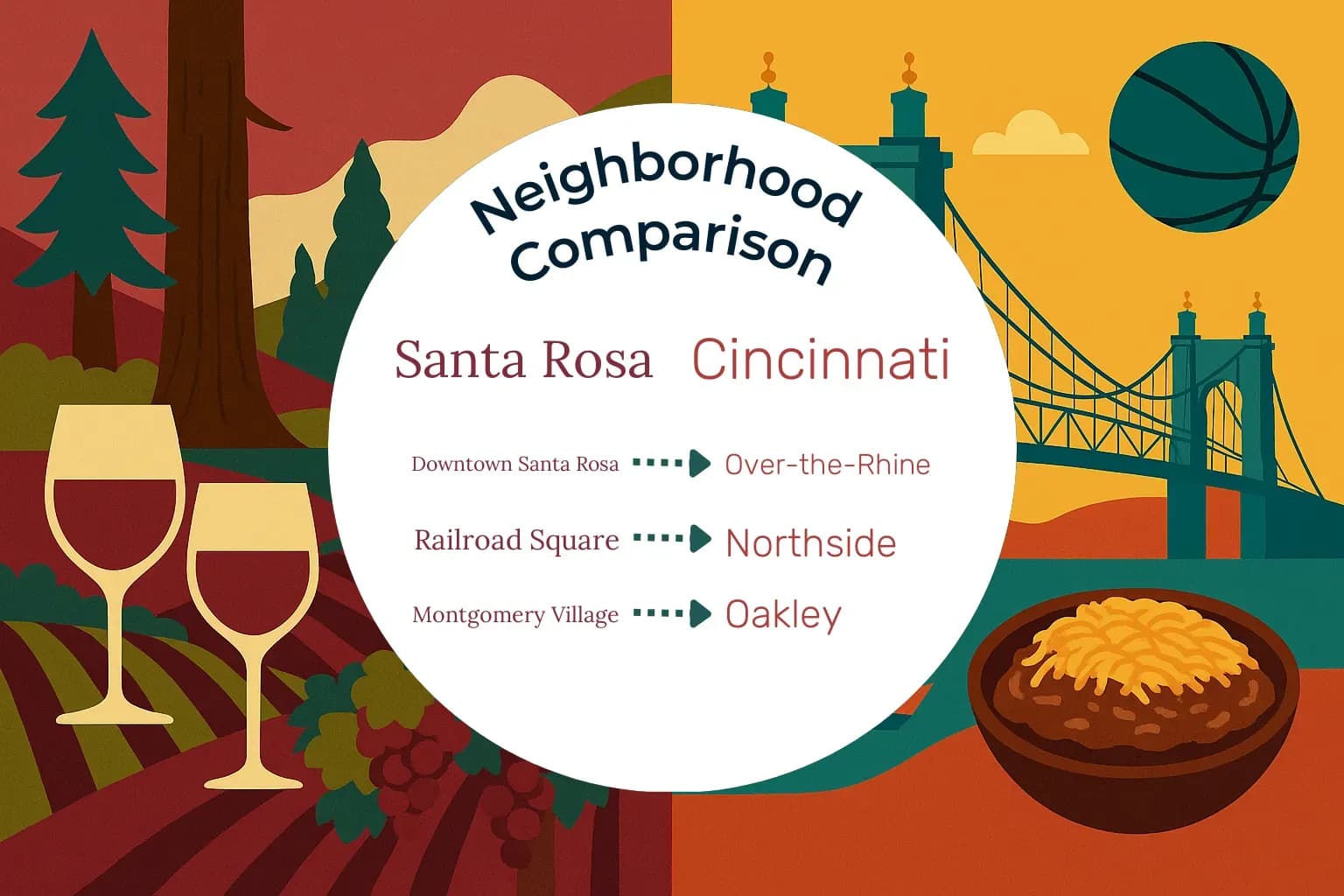 Santa Rosa vs Cincinnati Neighborhood Comparison
