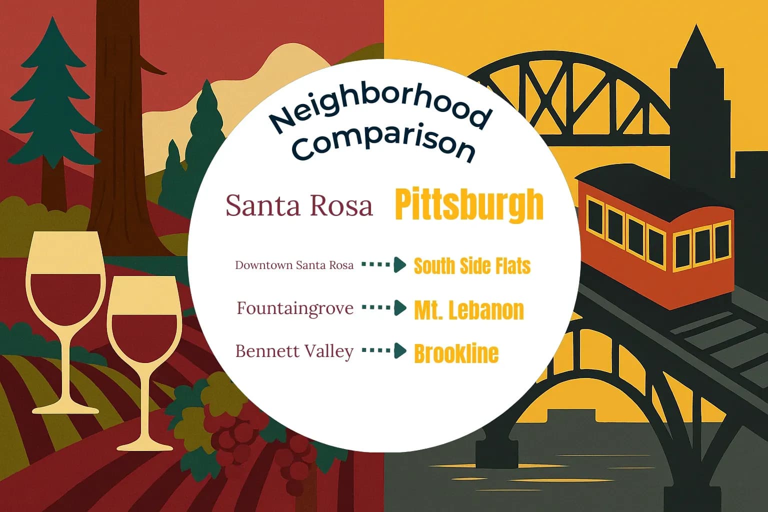 Santa Rosa vs Pittsburgh Neighborhood Comparison