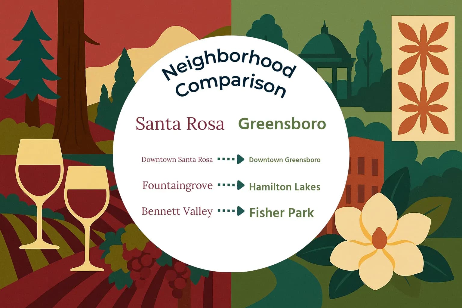 Santa Rosa vs Greensboro Neighborhood Comparison
