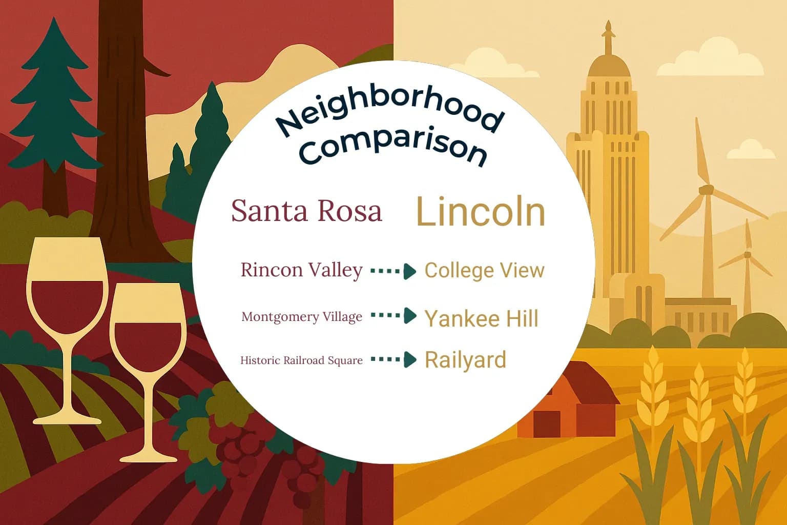 Santa Rosa vs Lincoln Neighborhood Comparison