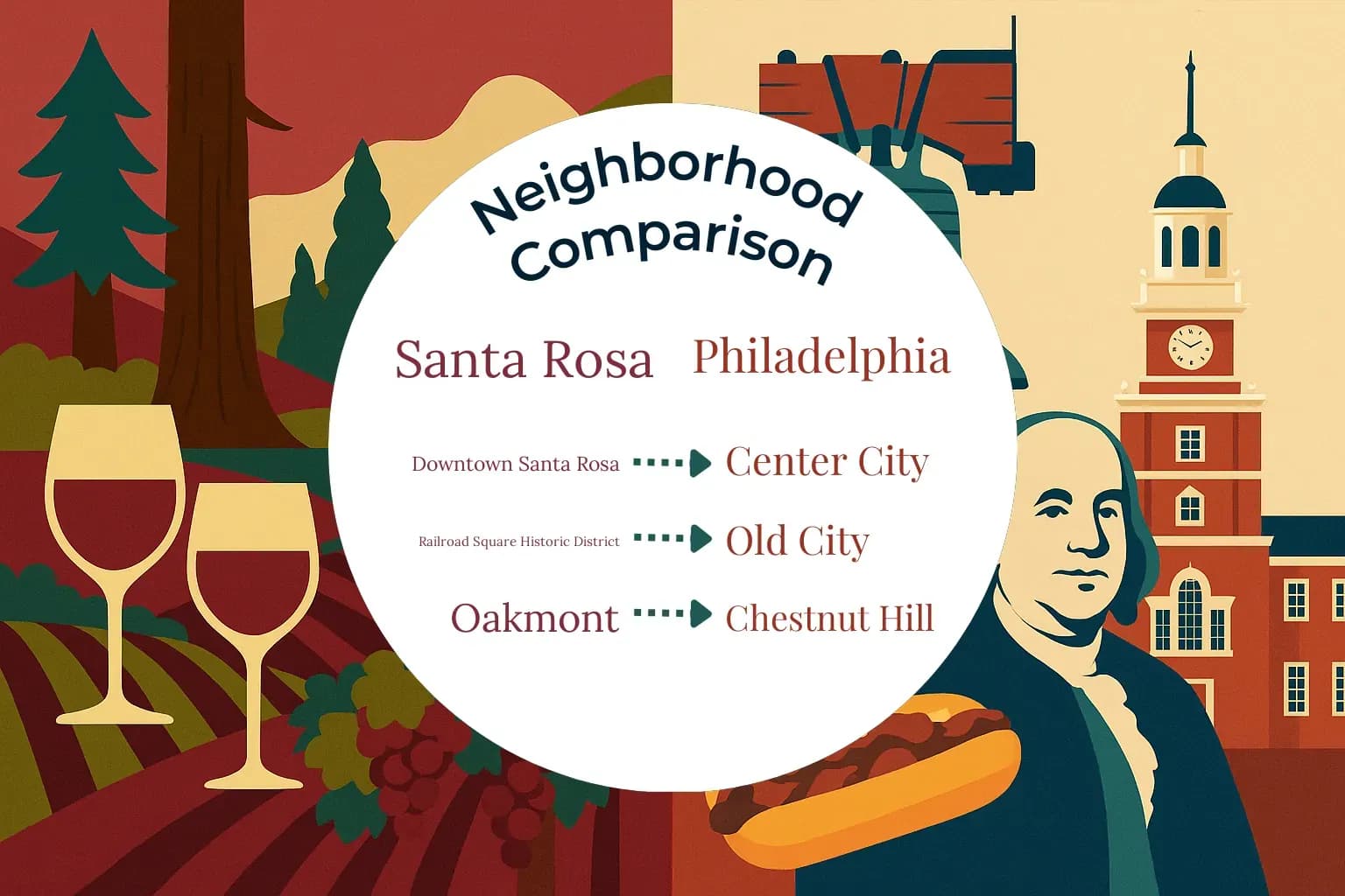 Santa Rosa vs Philadelphia Neighborhood Comparison