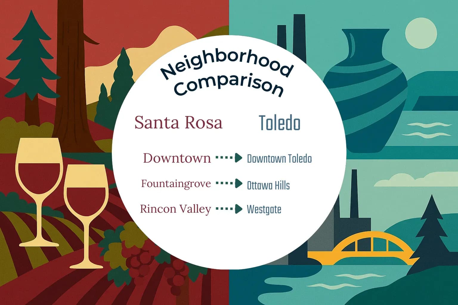 Santa Rosa vs Toledo Neighborhood Comparison