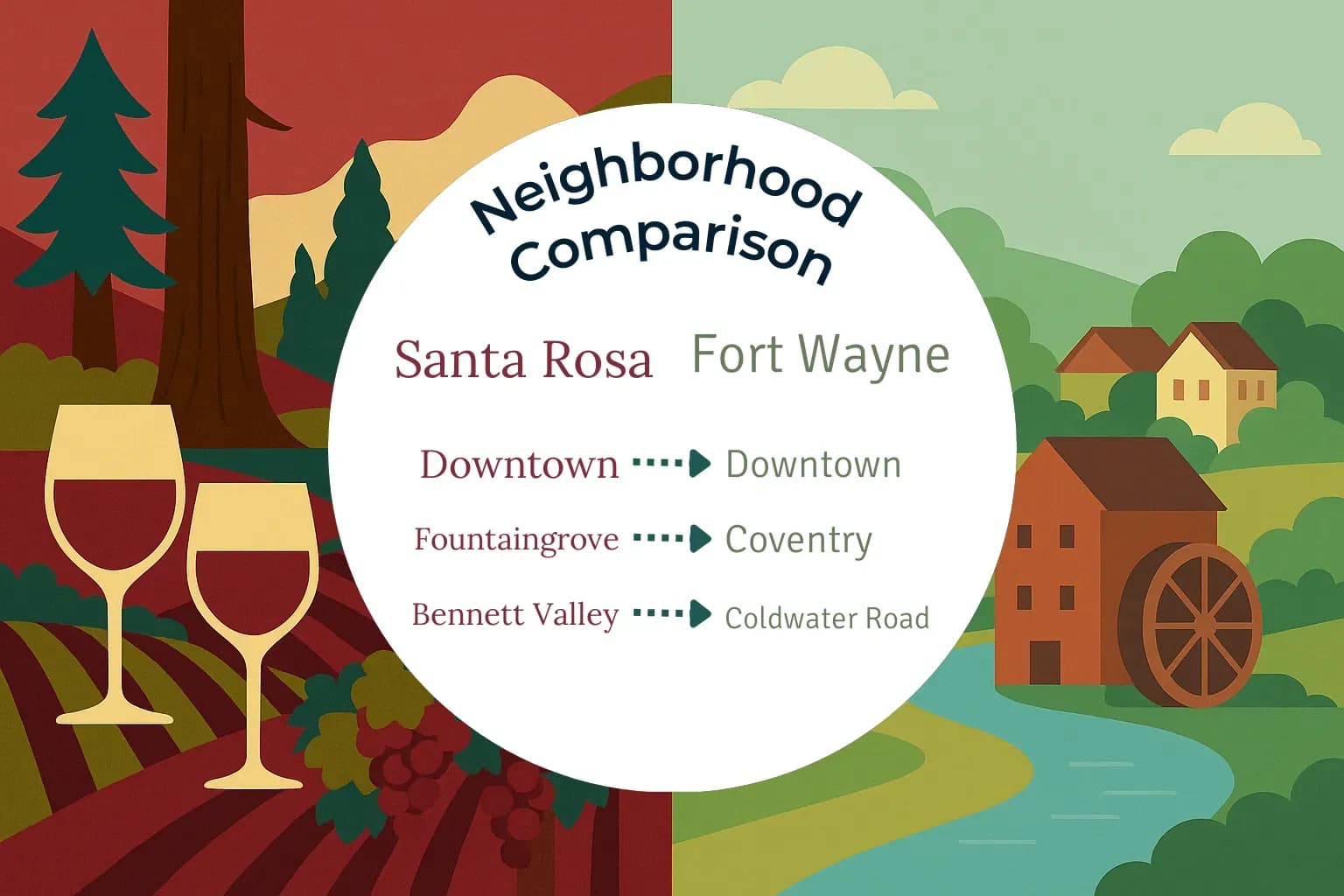 Santa Rosa vs Fort Wayne Neighborhood Comparison