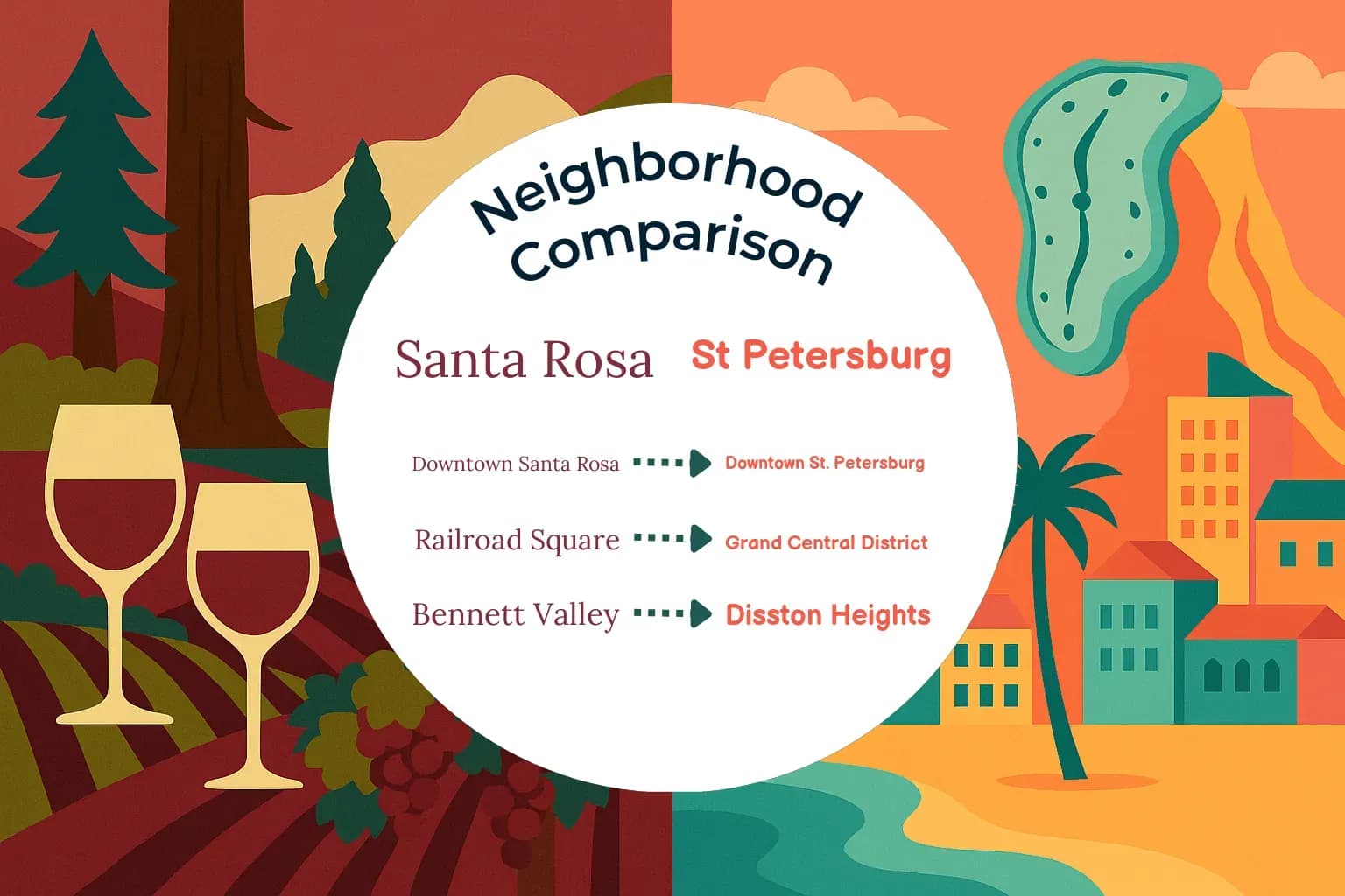 Santa Rosa vs St. Petersburg Neighborhood Comparison