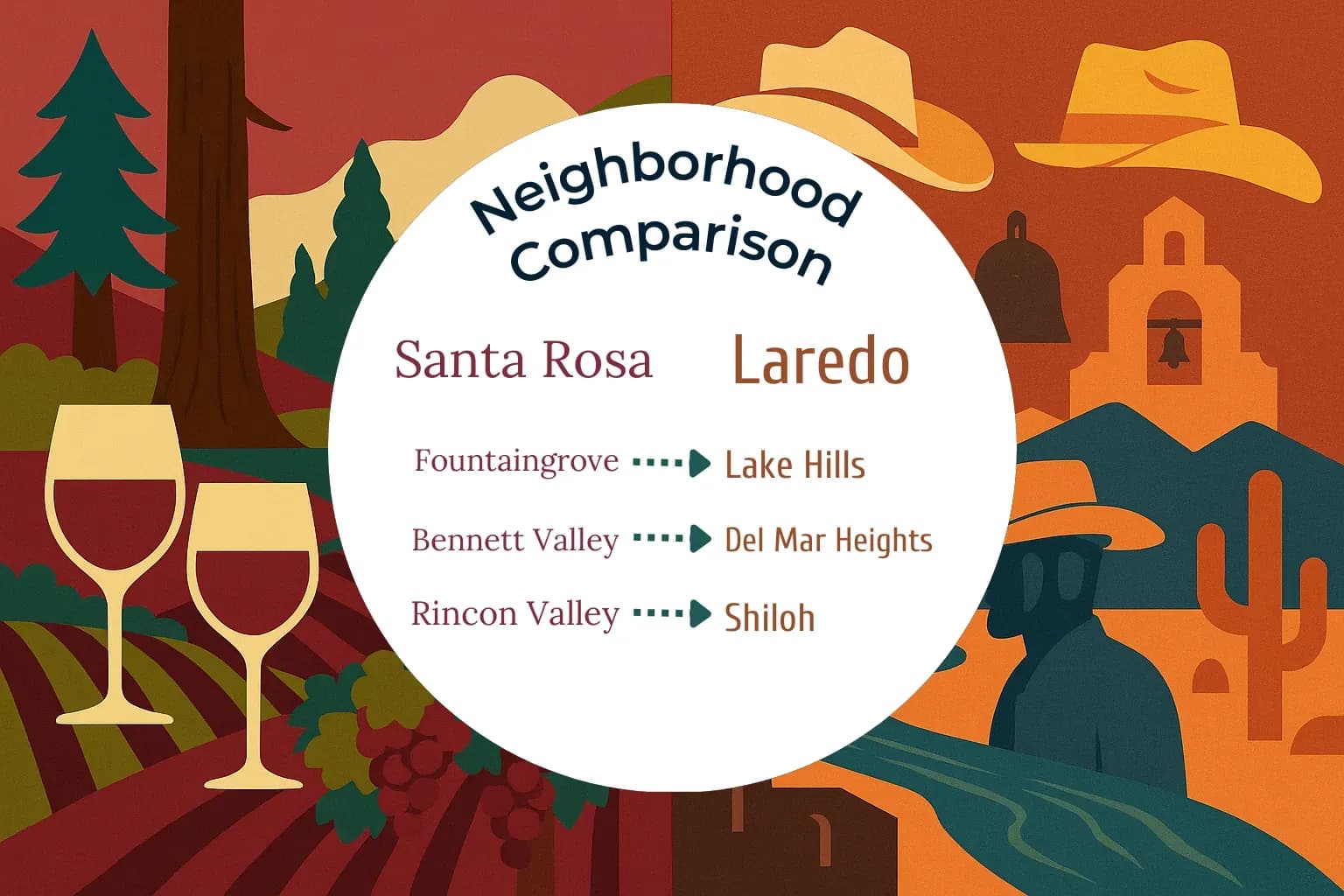 Santa Rosa vs Laredo Neighborhood Comparison