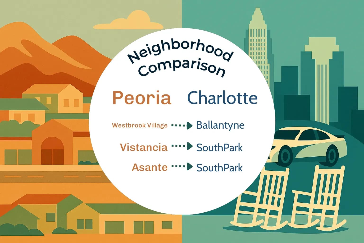 Peoria vs Charlotte Neighborhood Comparison