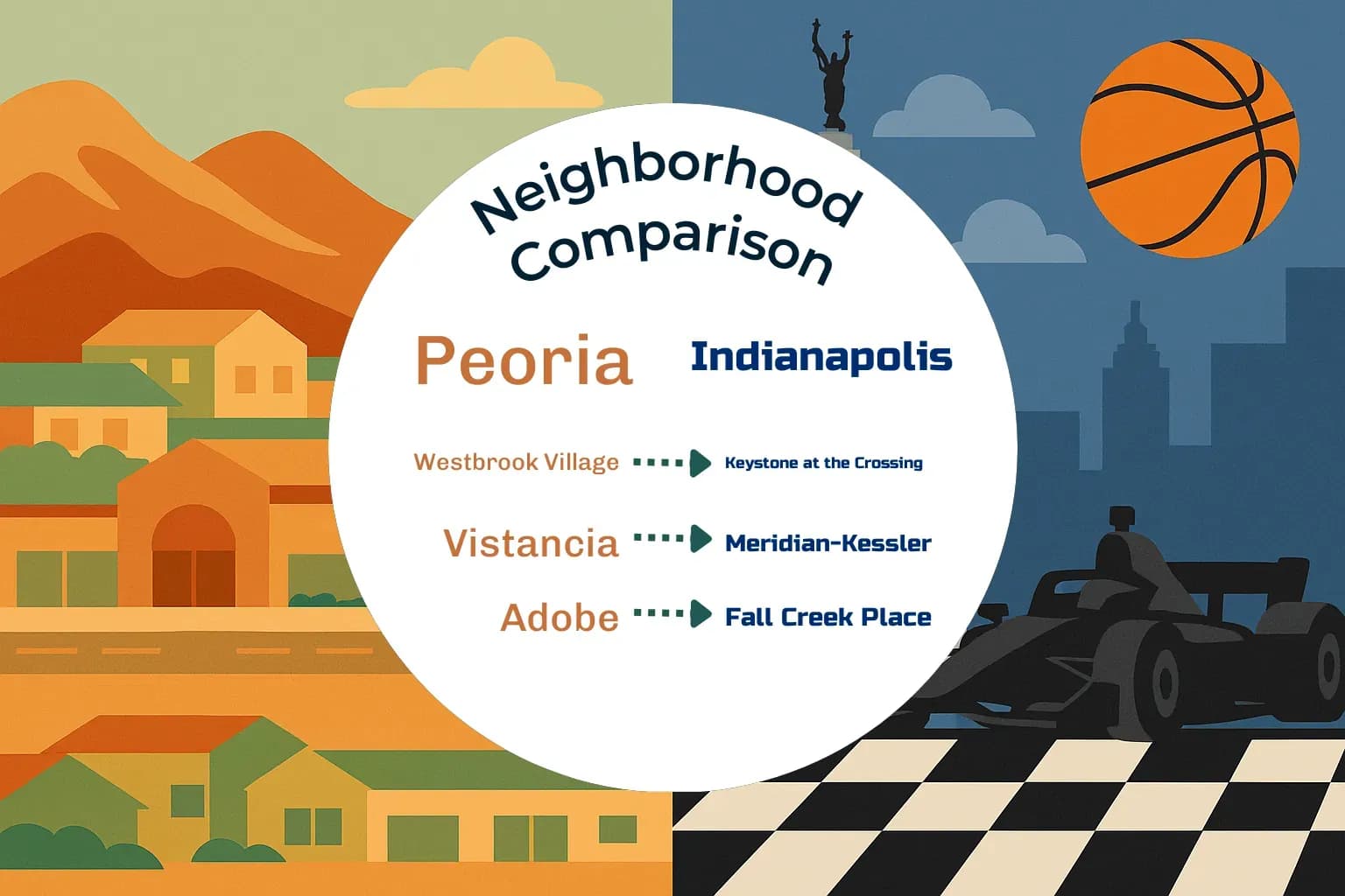 Peoria vs Indianapolis Neighborhood Comparison