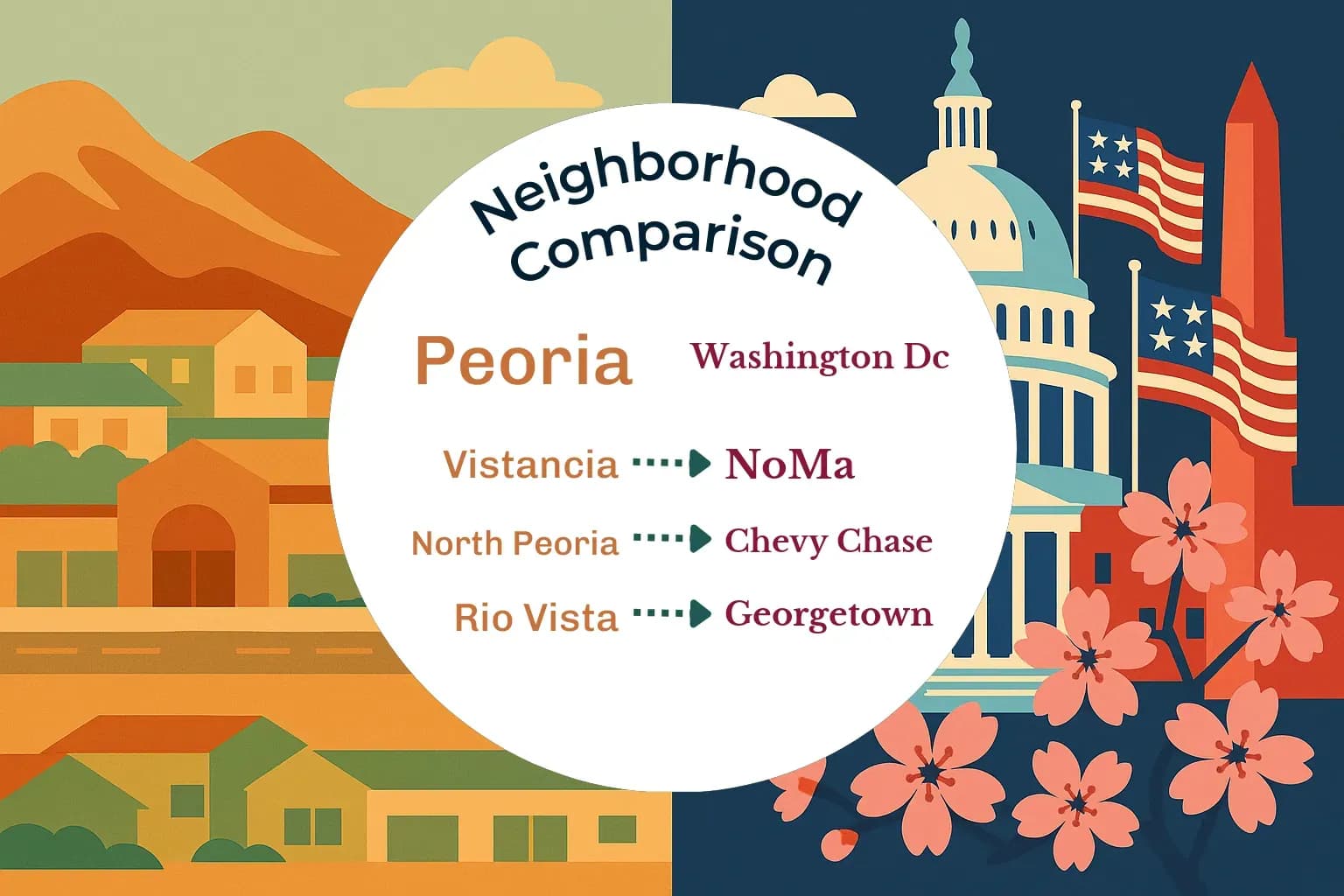 Peoria vs Washington DC Neighborhood Comparison