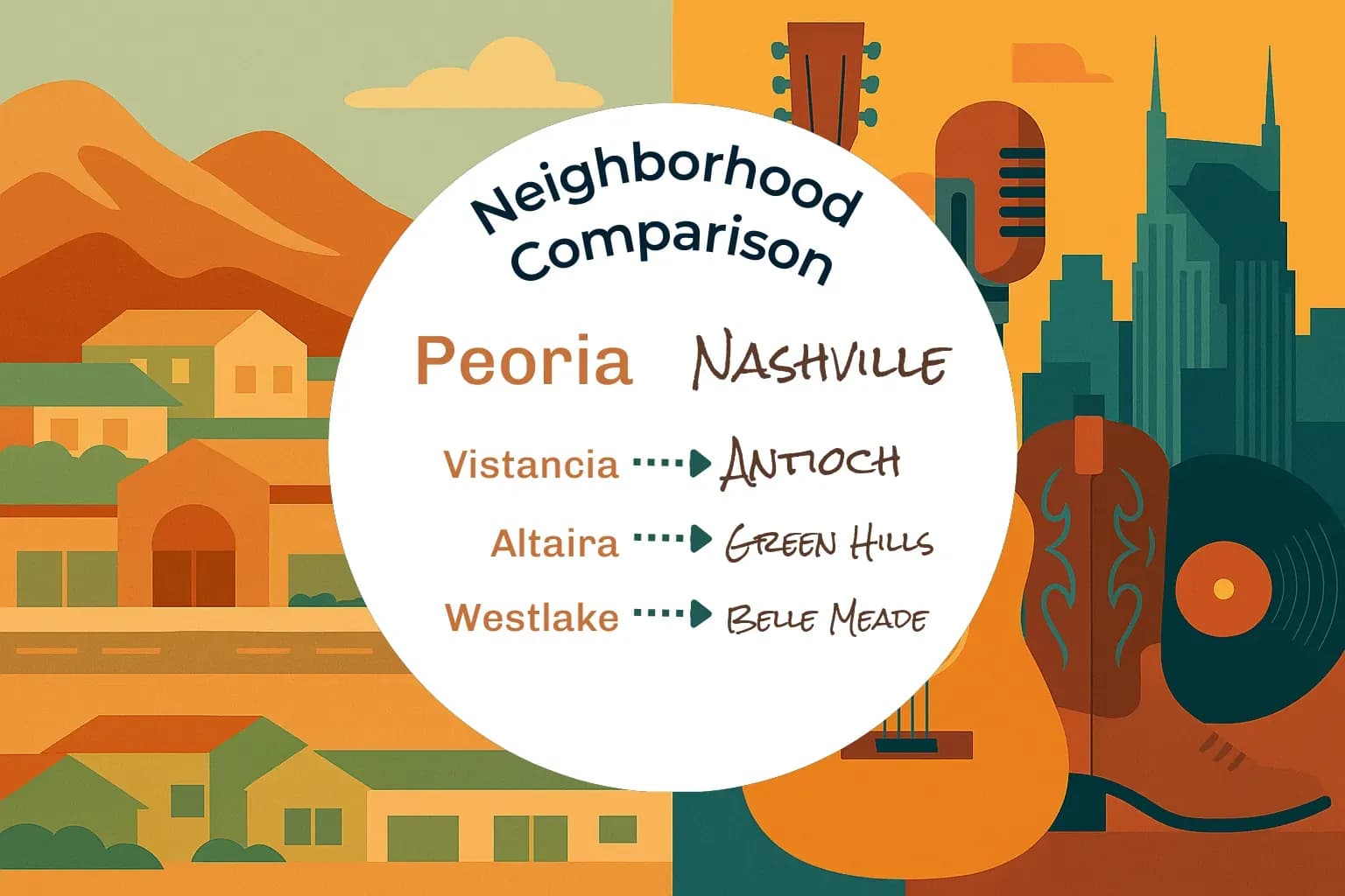 Peoria vs Nashville Neighborhood Comparison