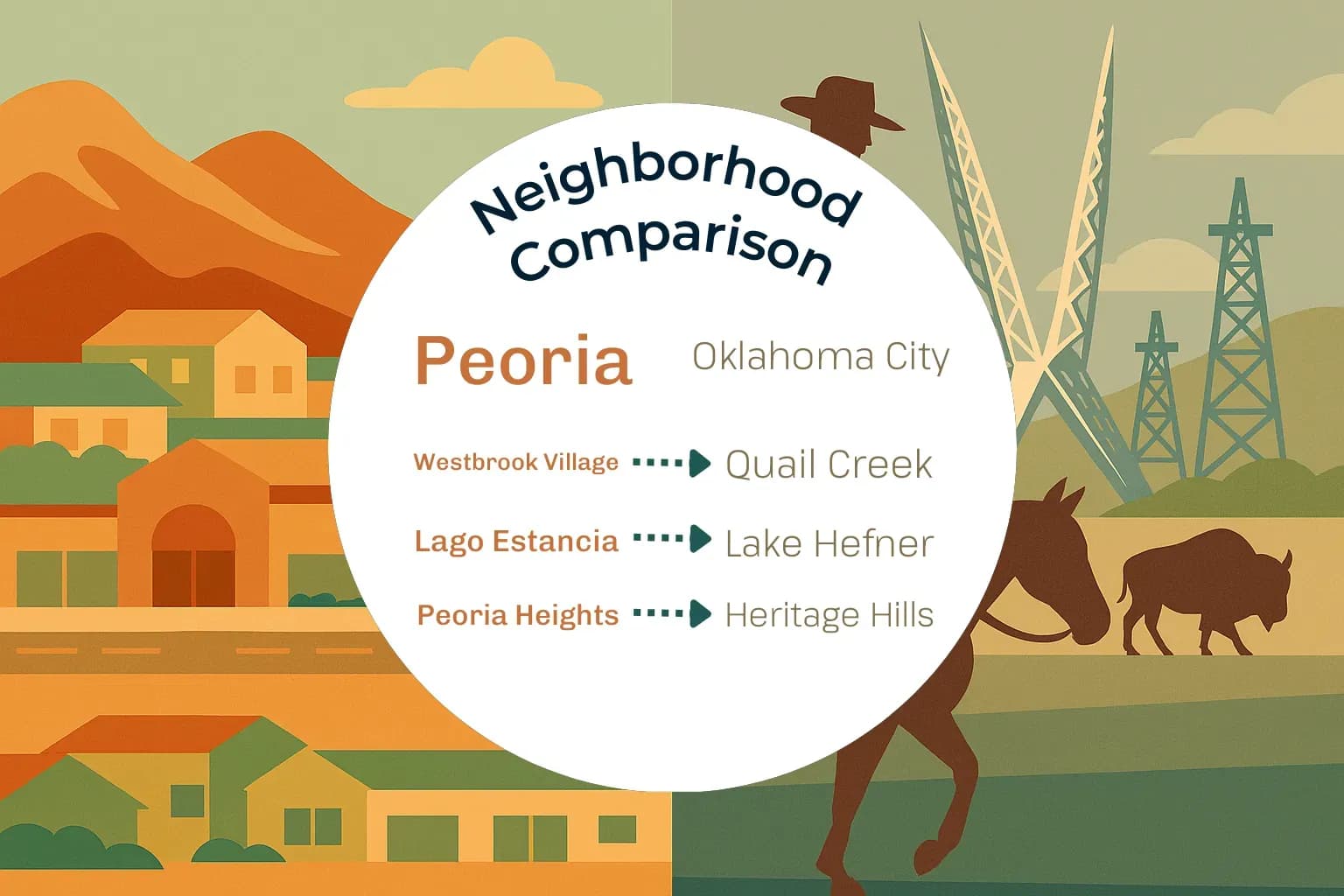 Peoria vs Oklahoma City Neighborhood Comparison