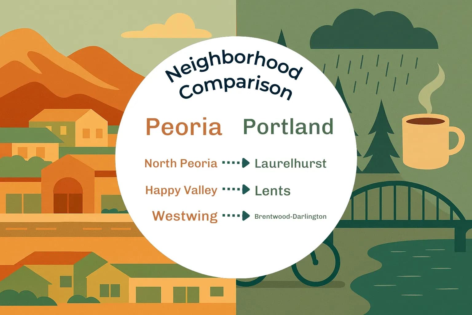 Peoria vs Portland Neighborhood Comparison