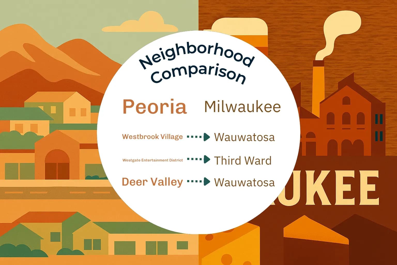 Peoria vs Milwaukee Neighborhood Comparison