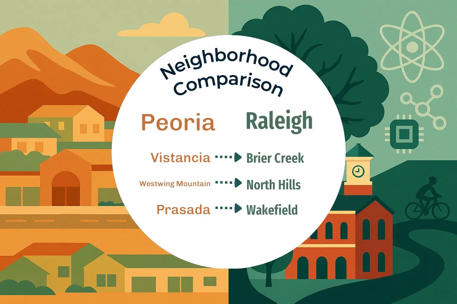 Peoria vs Raleigh Neighborhood Comparison
