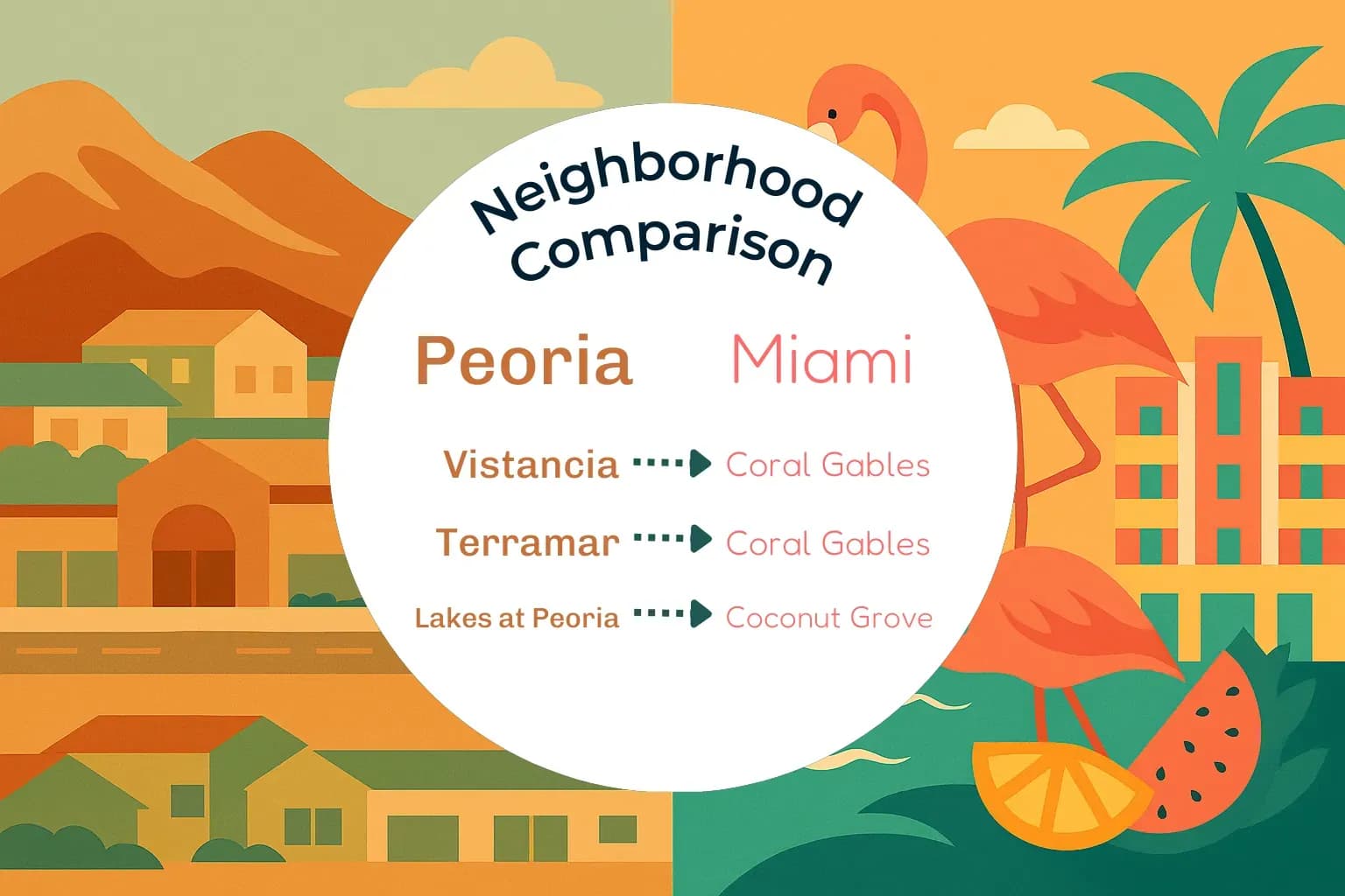 Peoria vs Miami Neighborhood Comparison
