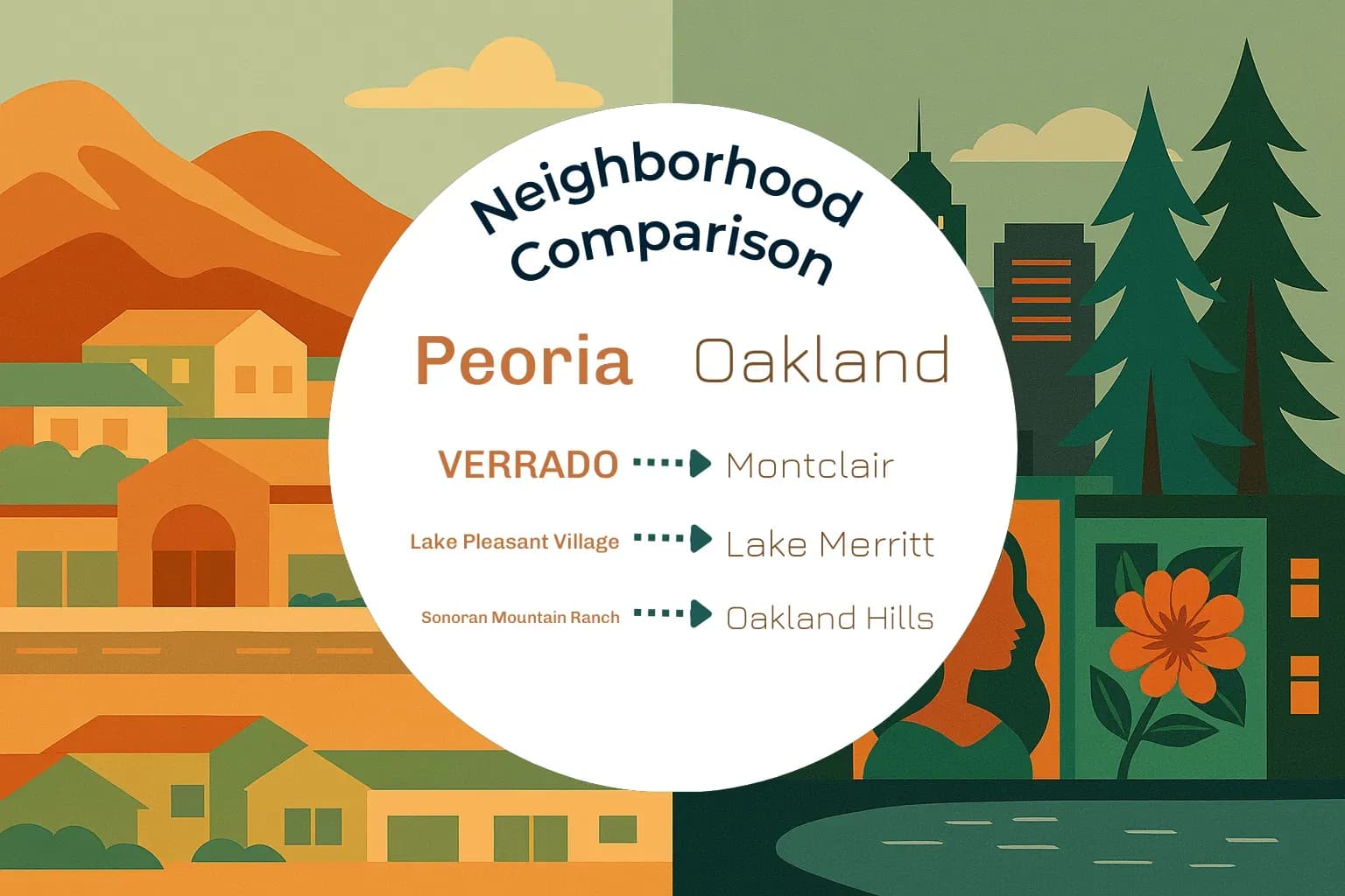 Peoria vs Oakland Neighborhood Comparison