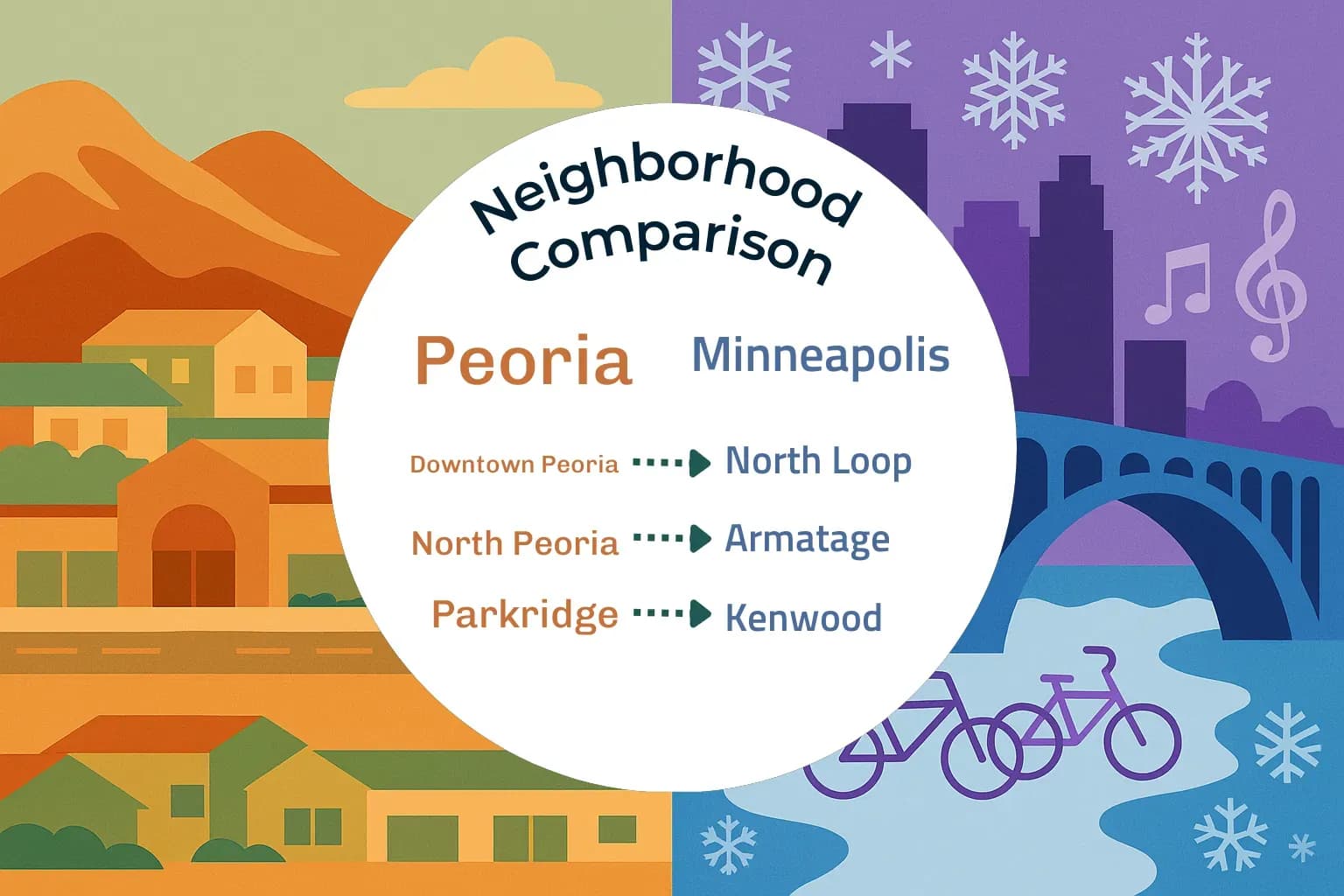 Peoria vs Minneapolis Neighborhood Comparison