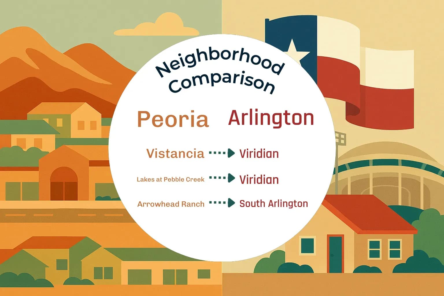 Peoria vs Arlington Neighborhood Comparison