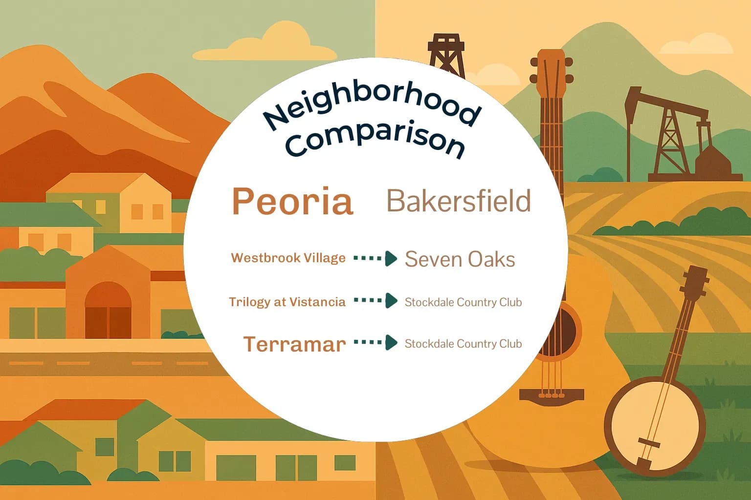 Peoria vs Bakersfield Neighborhood Comparison