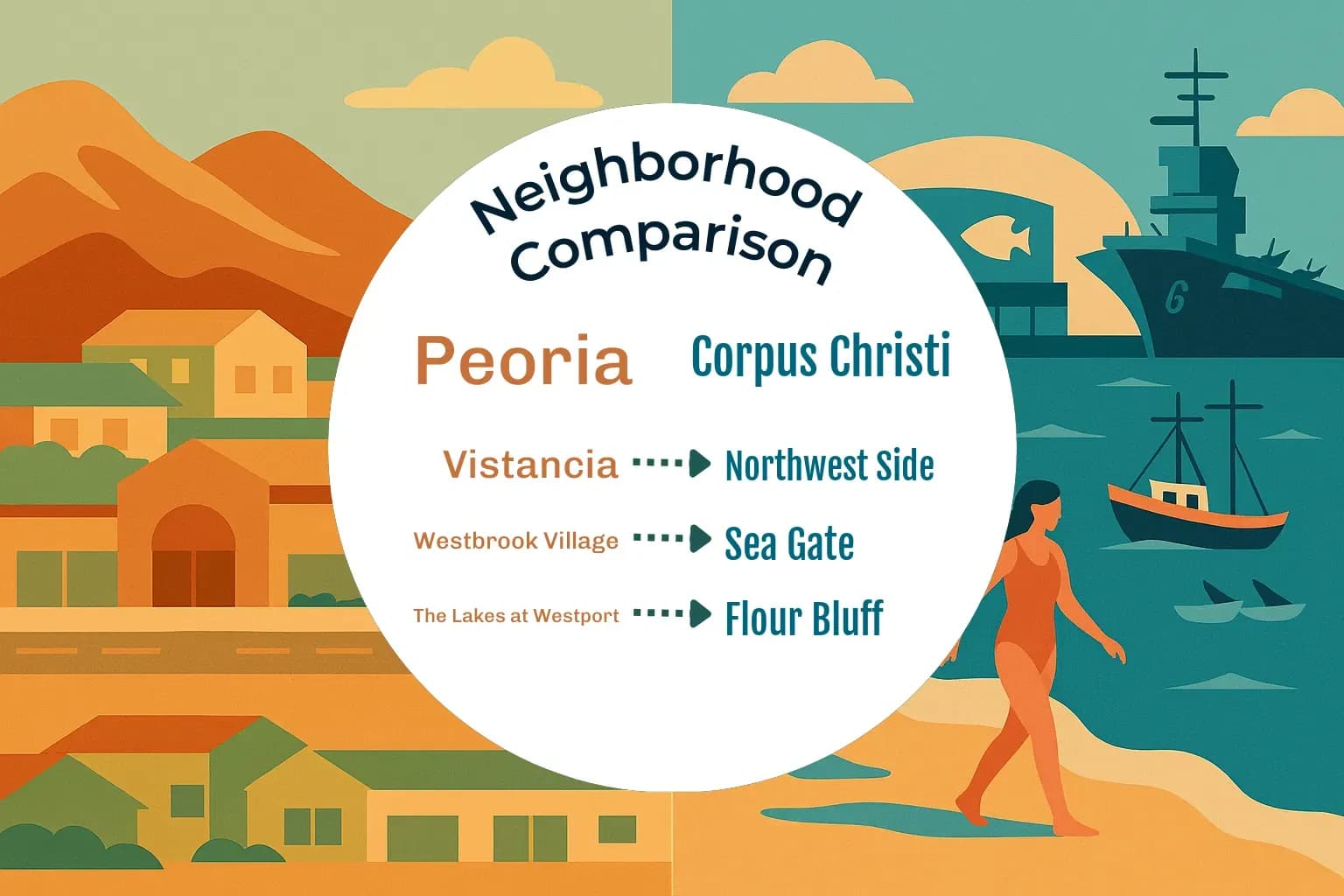 Peoria vs Corpus Christi Neighborhood Comparison
