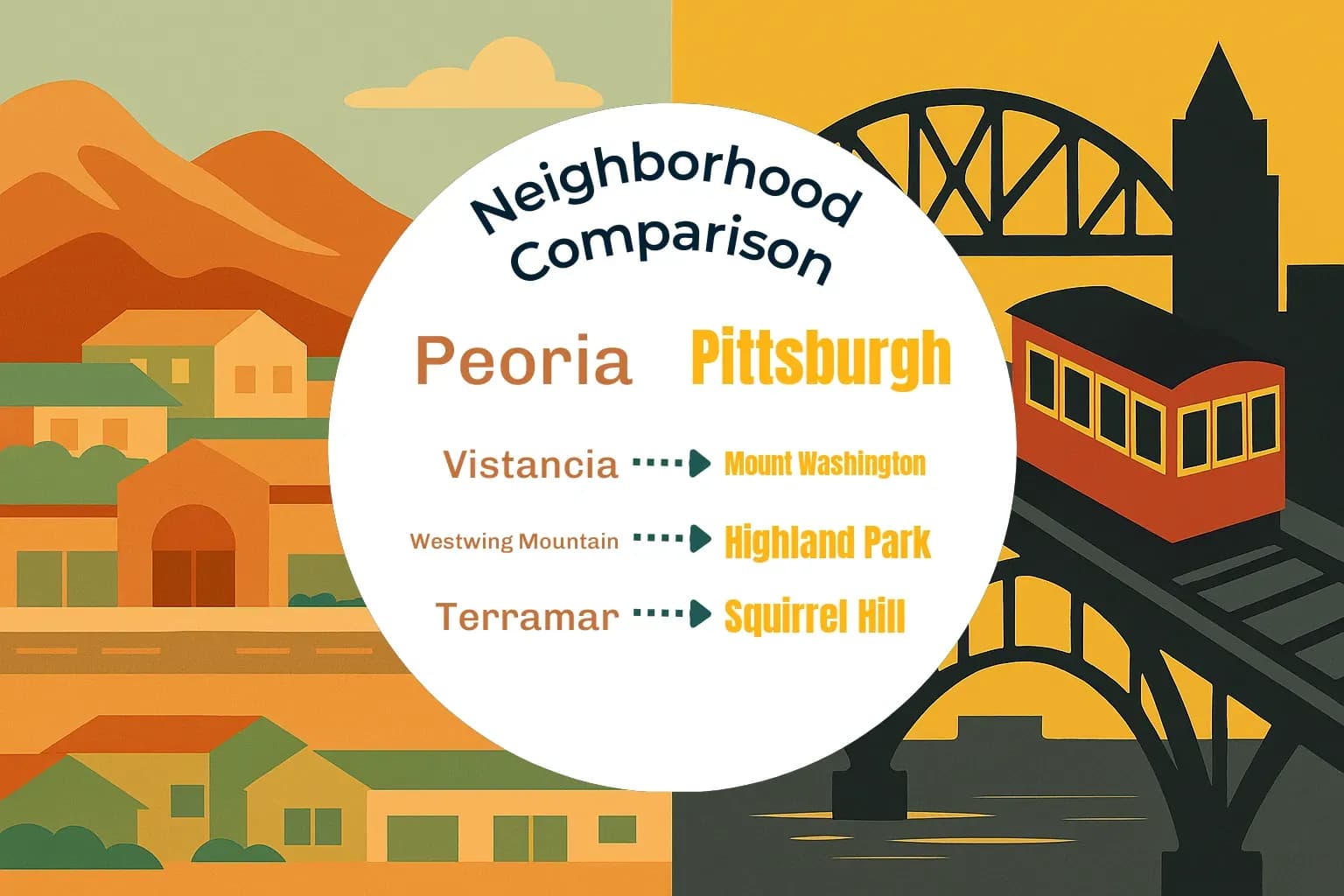 Peoria vs Pittsburgh Neighborhood Comparison